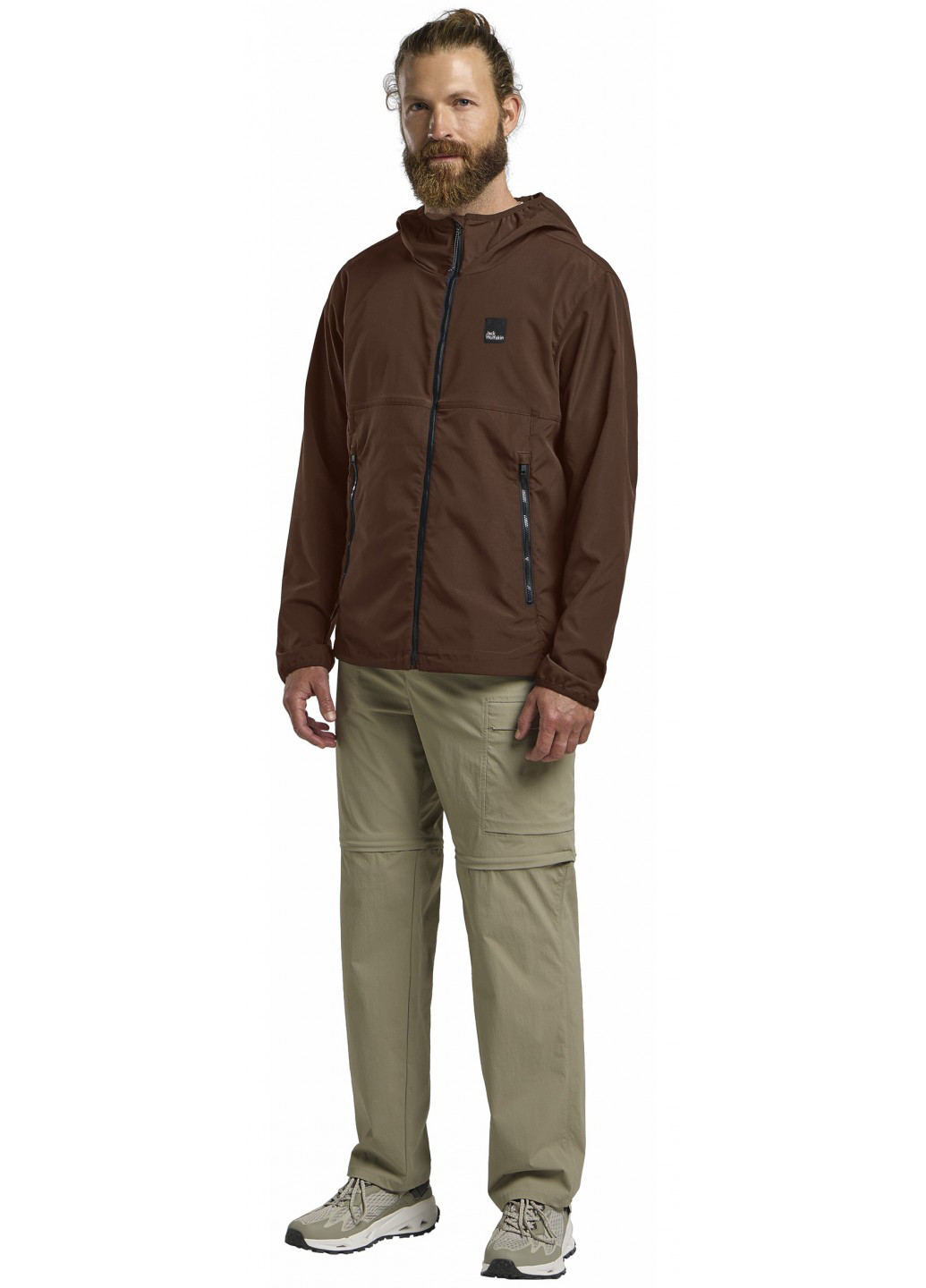 Коричневая демисезонная ветровка Jack Wolfskin TERRACADE JKT M