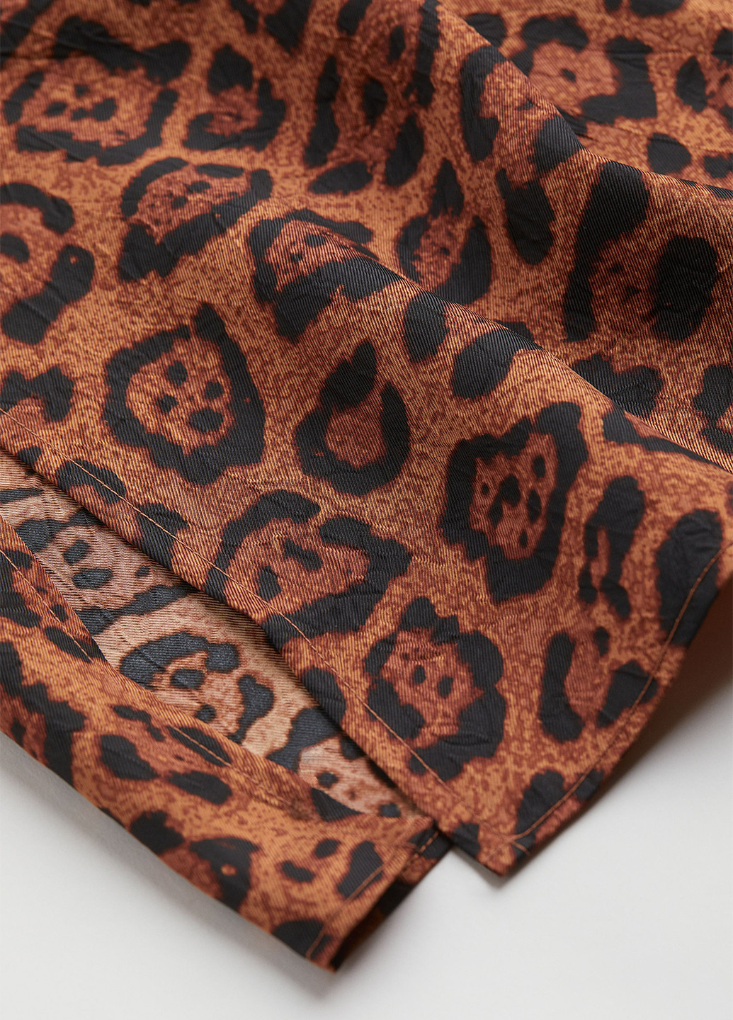 Коричневая кэжуал леопардовая юбка H&M а-силуэта (трапеция)