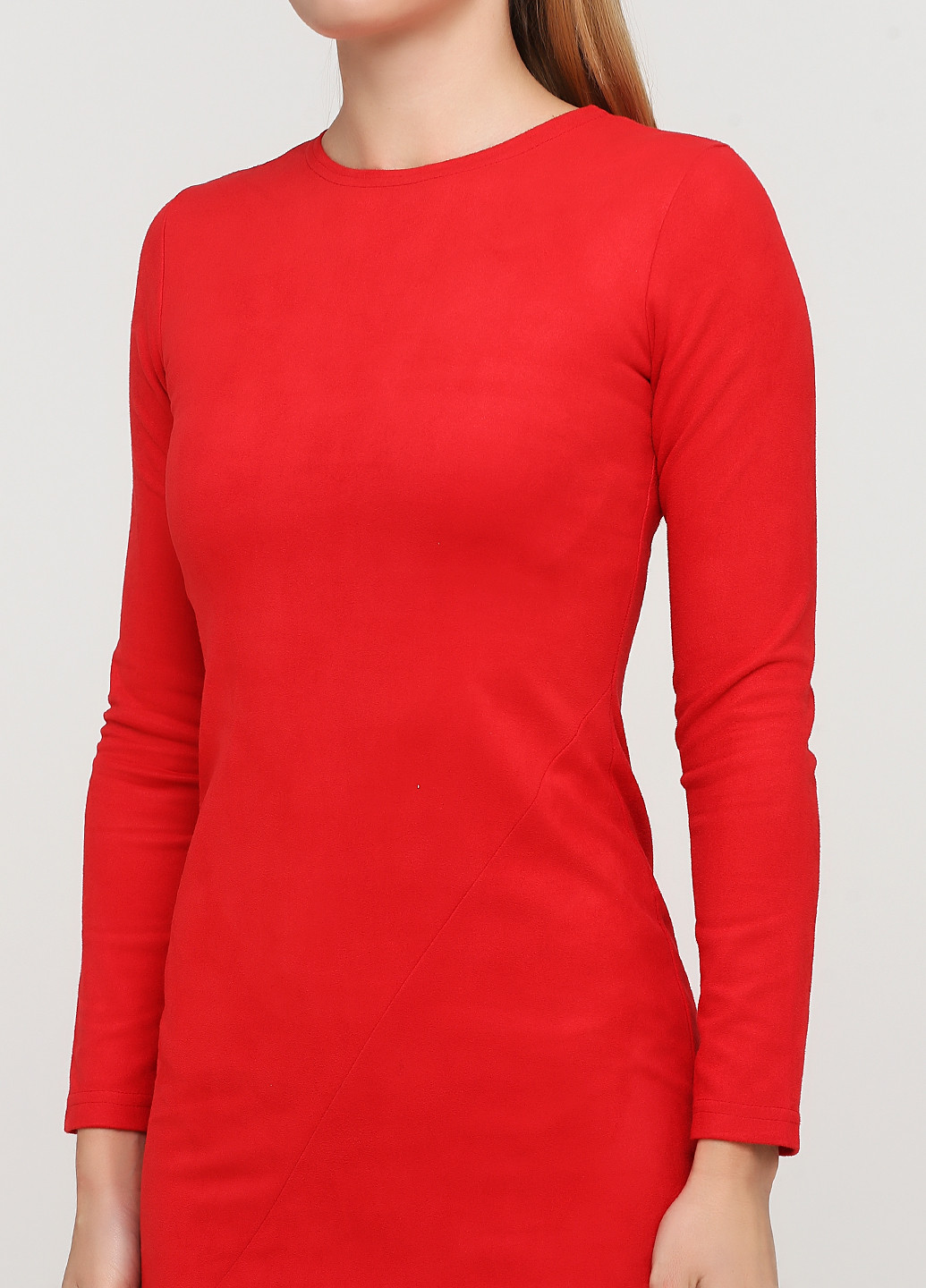 Красное кэжуал платье платье-свитер Vovk однотонное