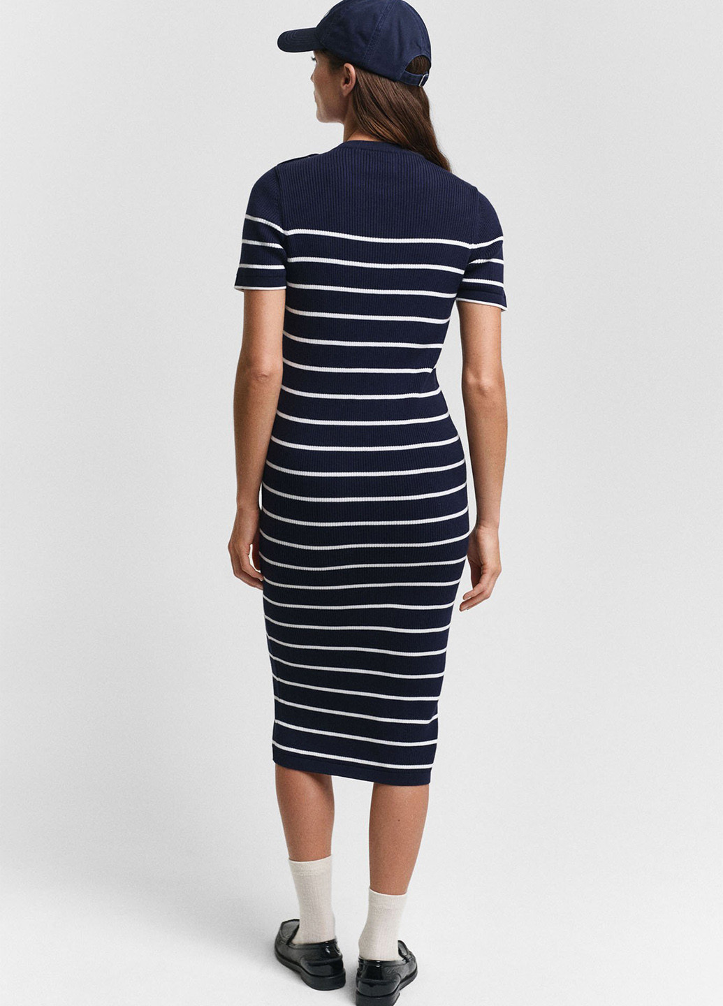 Темно-синя кежуал сукня силуетна Gant в смужку