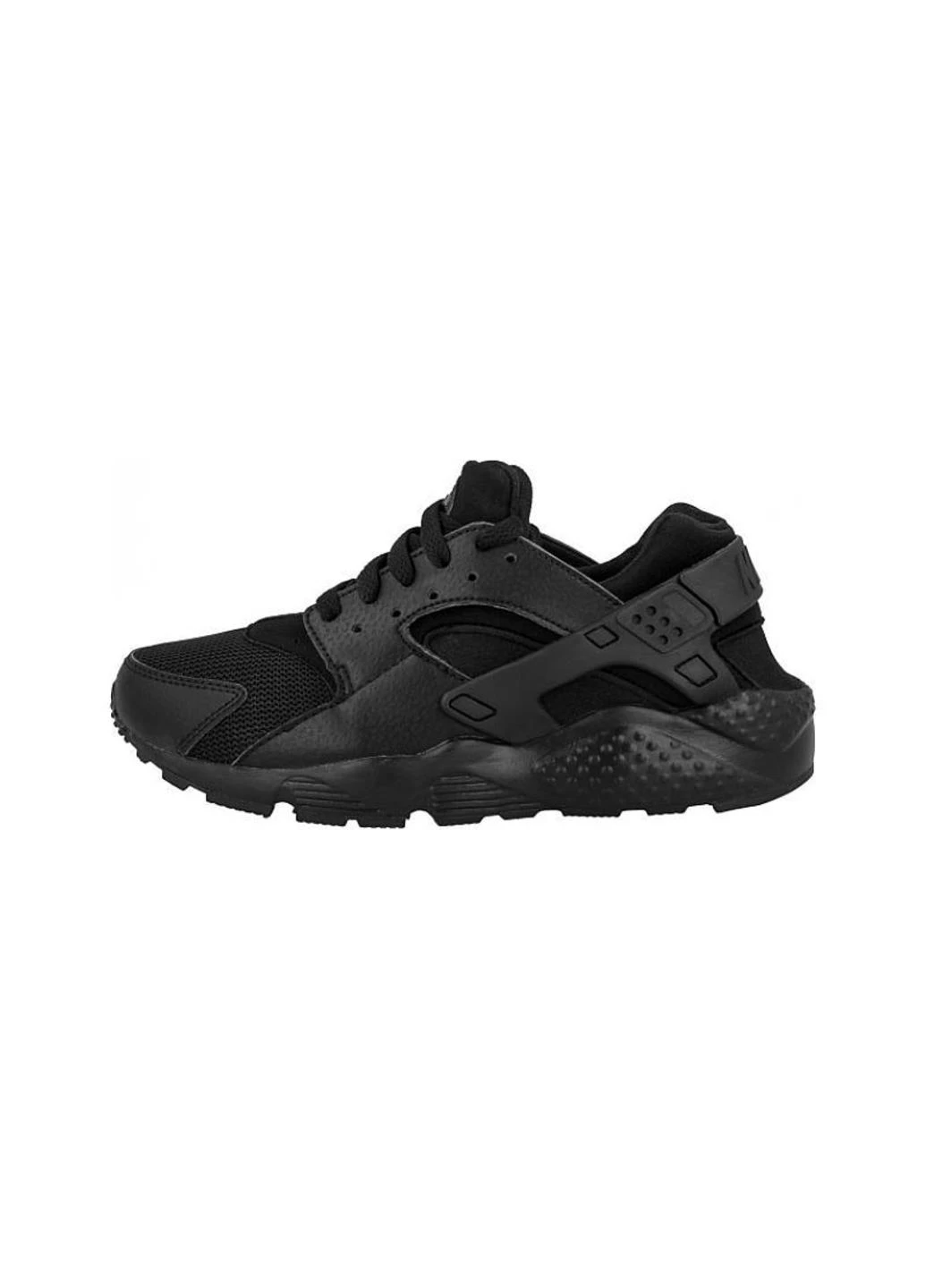 Кроссовки 654275-016 Nike HUARACHE RUN Gs чёрные демисезоны (317279481)