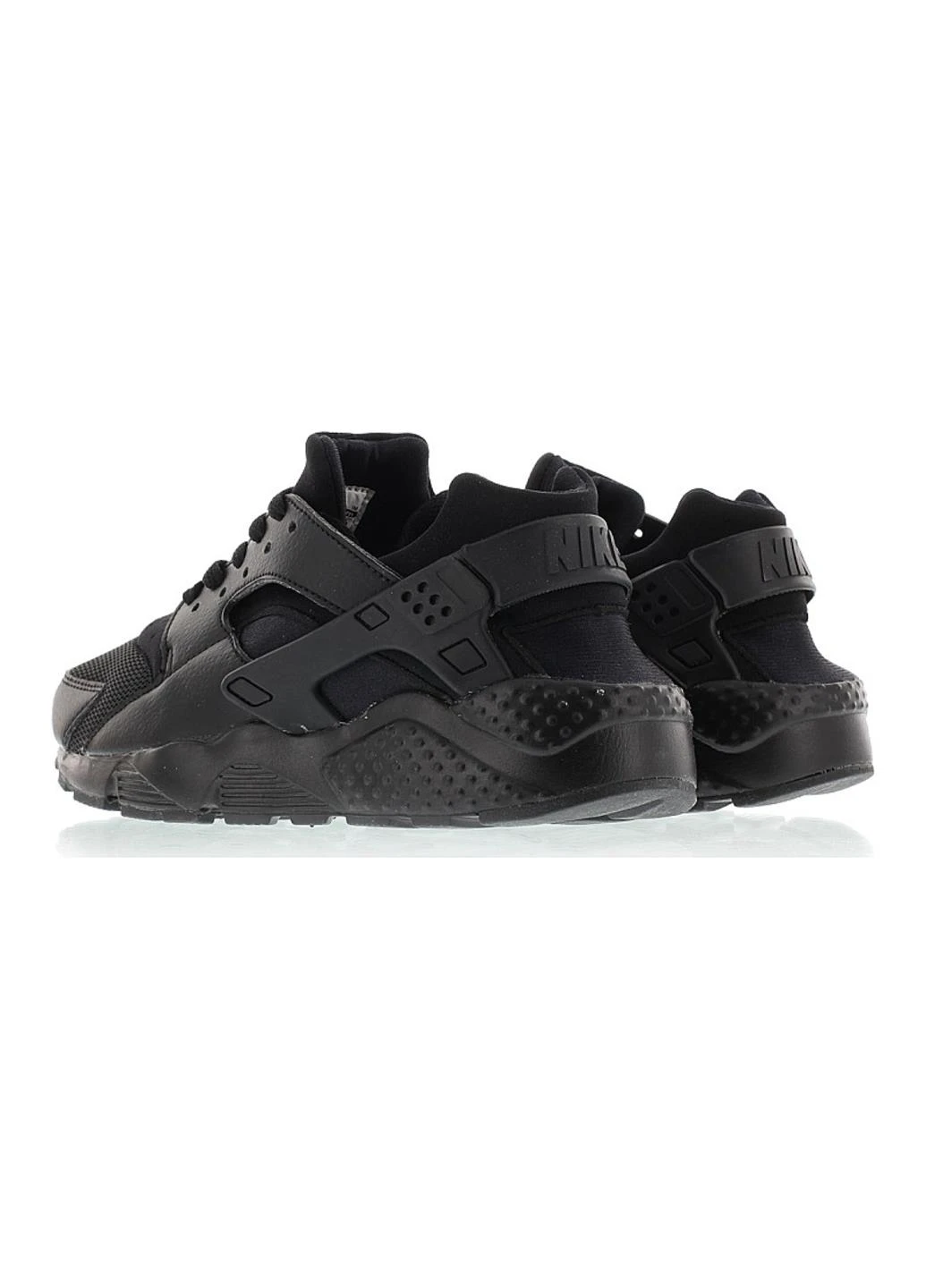Кроссовки 654275-016 Nike HUARACHE RUN Gs чёрные демисезоны (317279481)