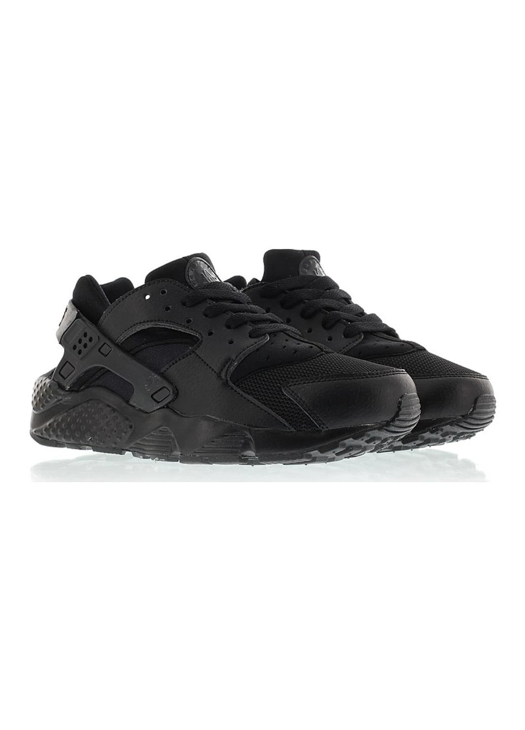 Кроссовки 654275-016 Nike HUARACHE RUN Gs чёрные демисезоны (317279481)