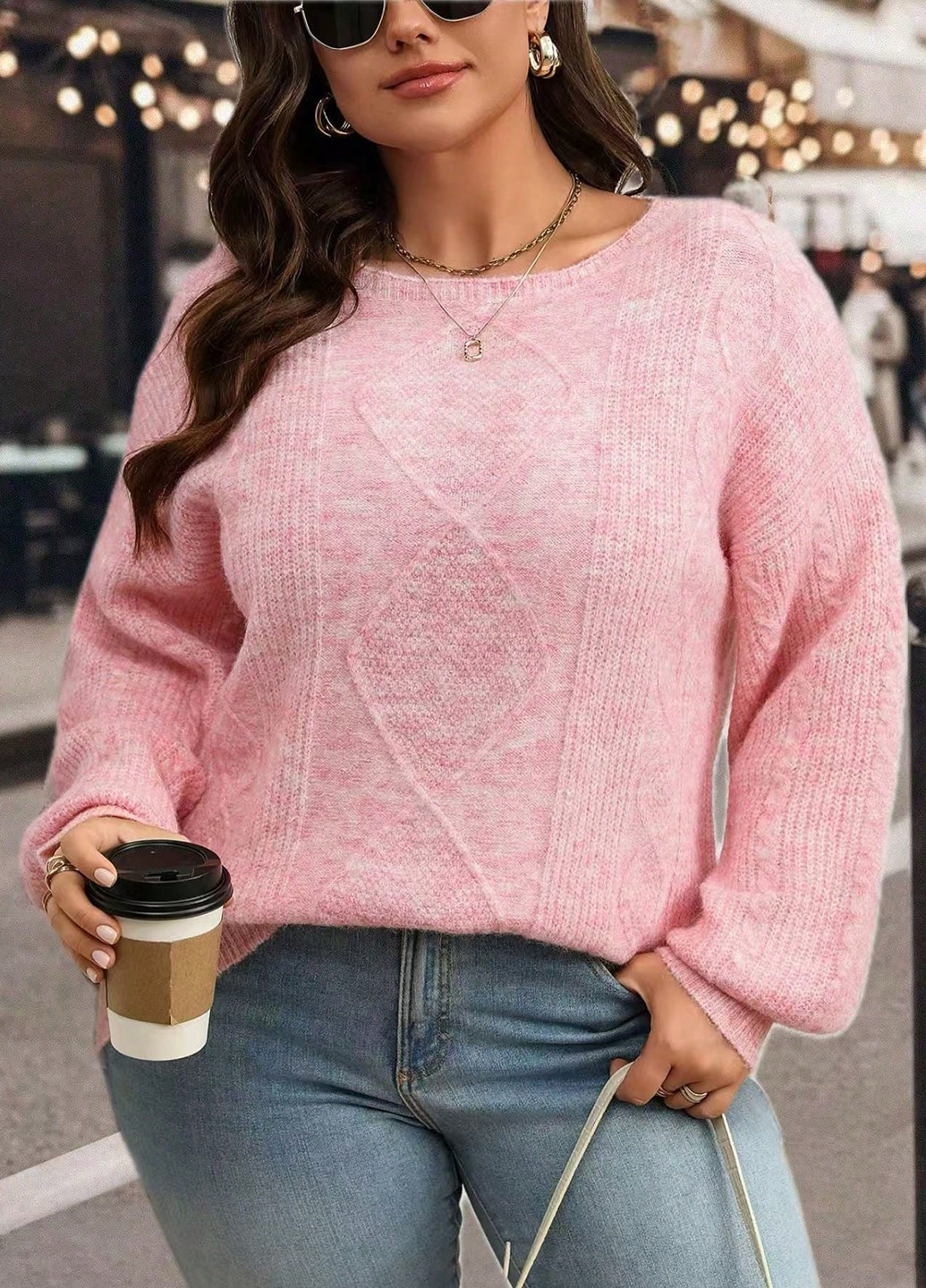 Рожевий демісезонний джемпер джемпер SHEIN