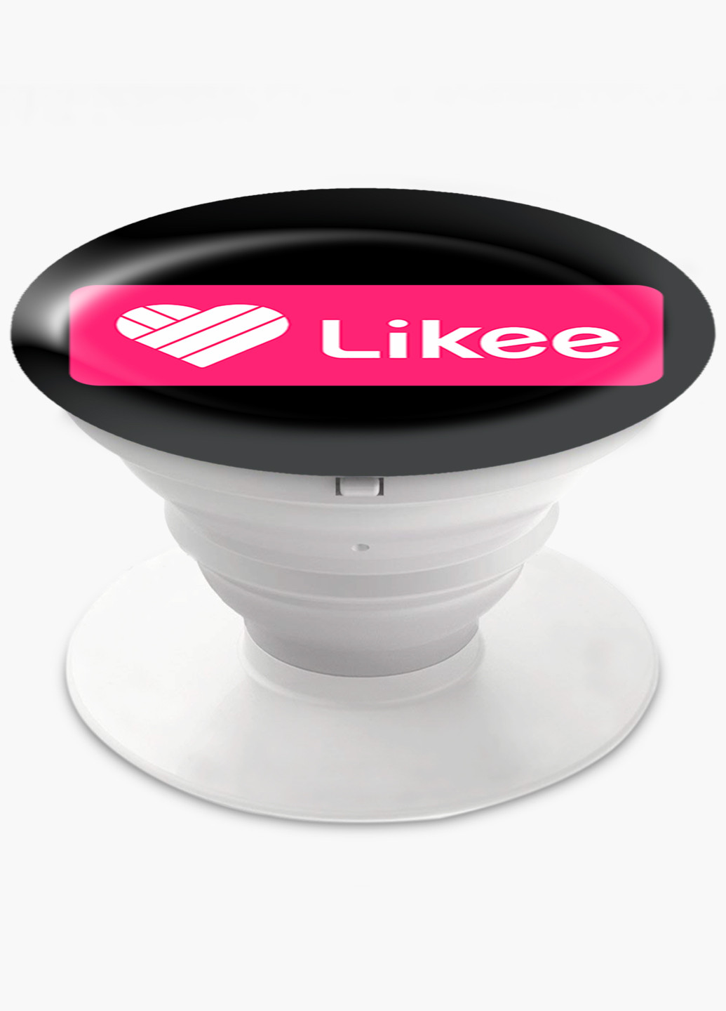 Попсокет (Popsockets) держатель для смартфона Лайк (Likee) (8754-1042) Черный MobiPrint (216748497)