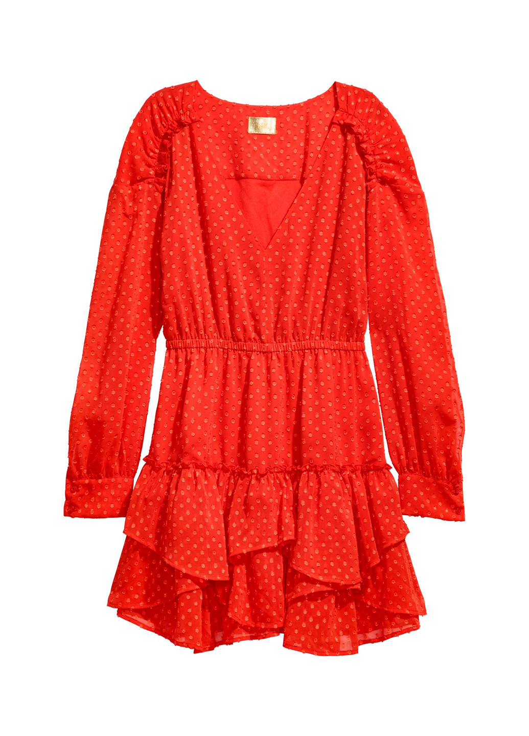 Червона кежуал сукня кльош H&M в горошок