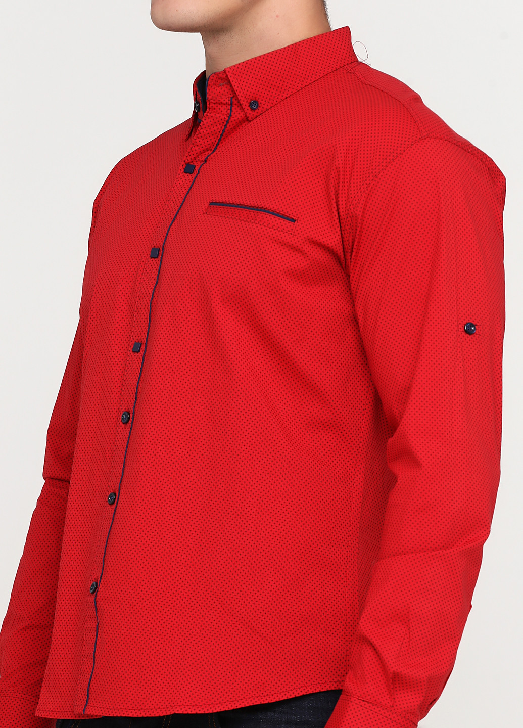 Красная рубашка однотонная Recobar