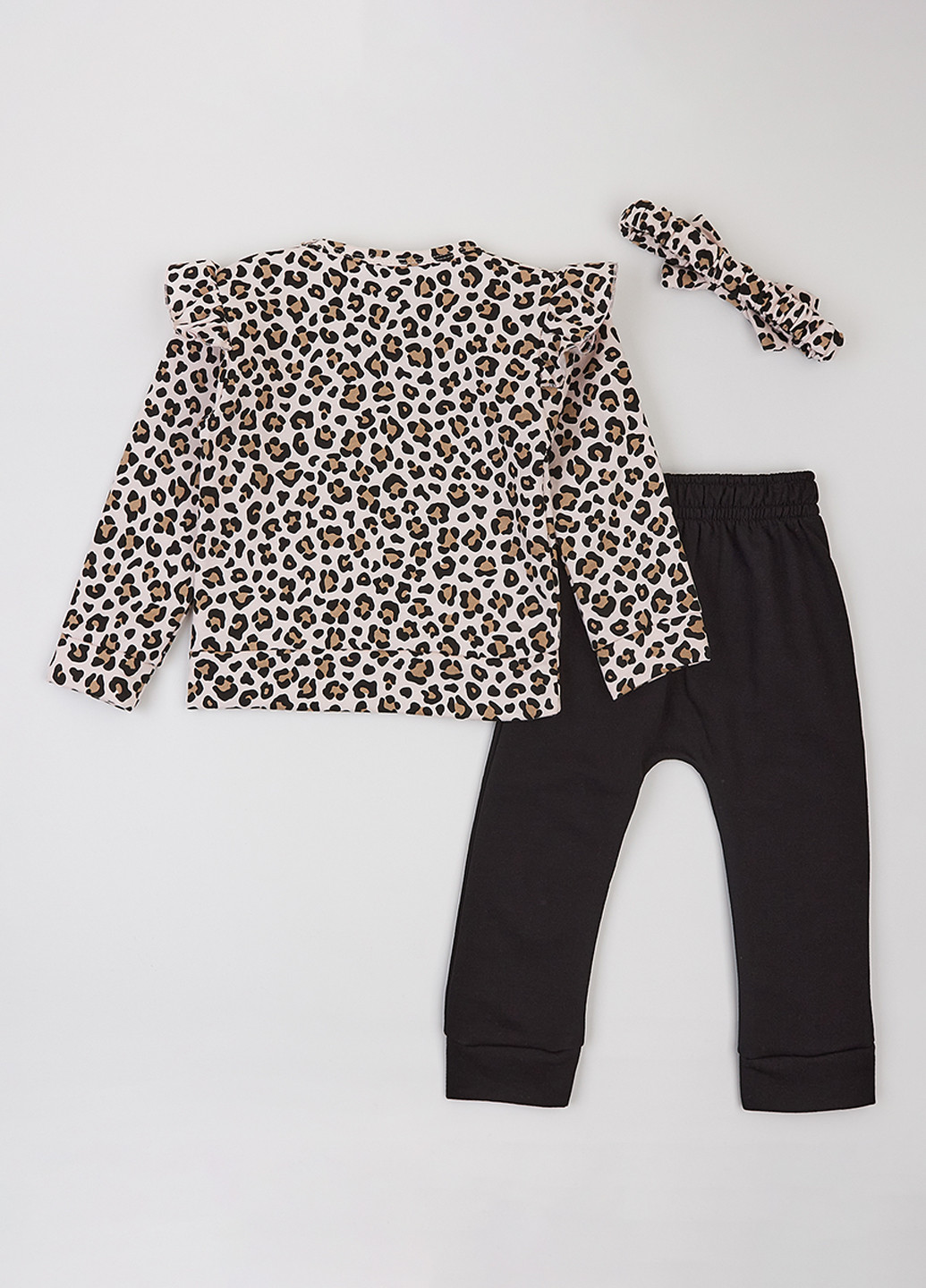 Чорний демісезонний комплект (світшот, штани, пов'язка) dexter's