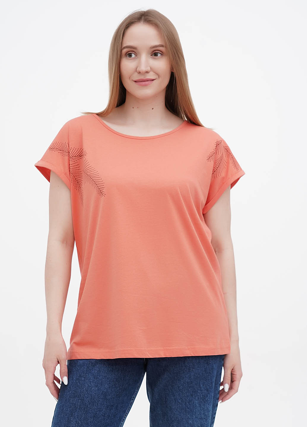 Оранжевая летняя футболка Minus