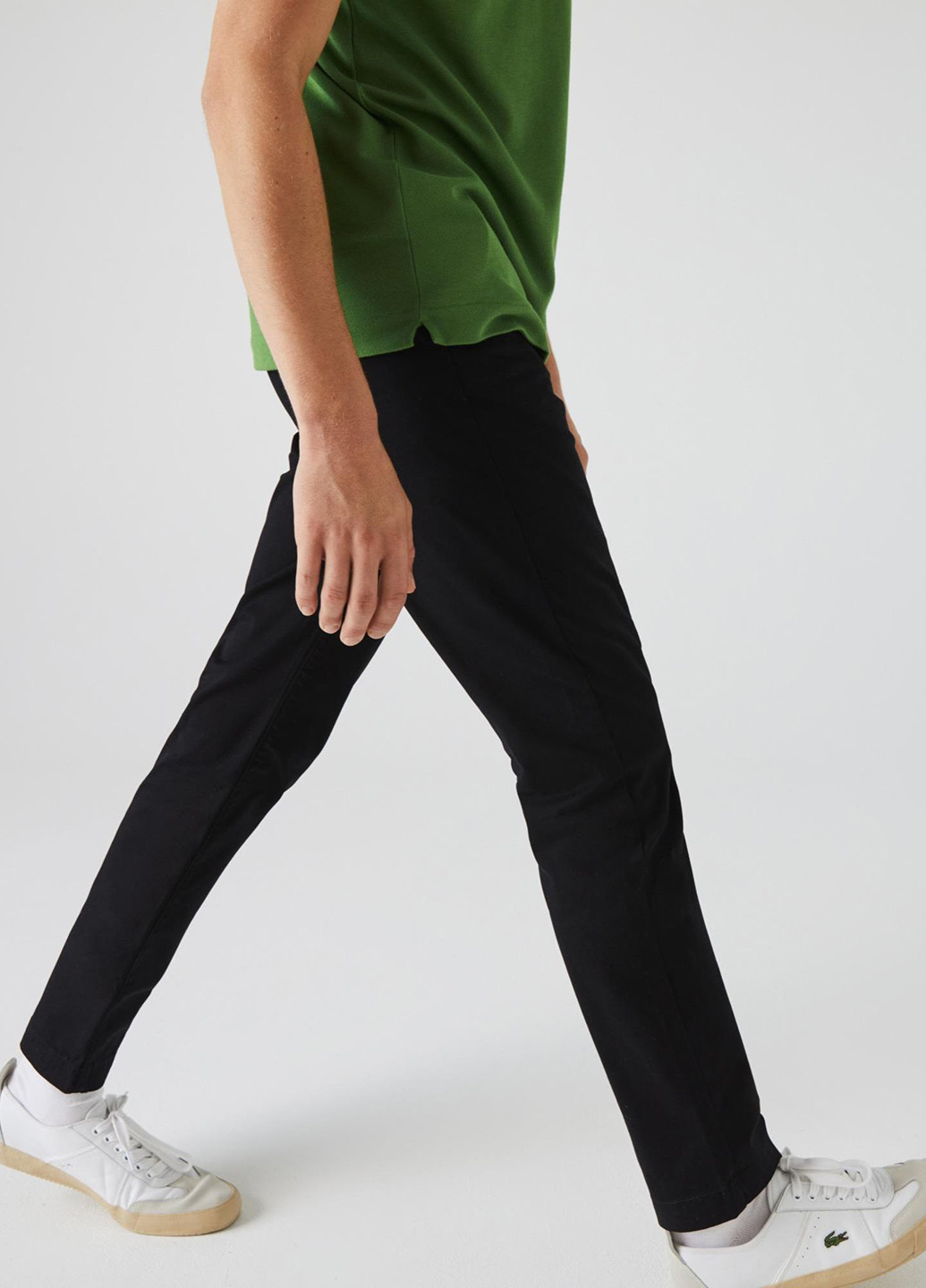 Черные кэжуал демисезонные прямые брюки Lacoste