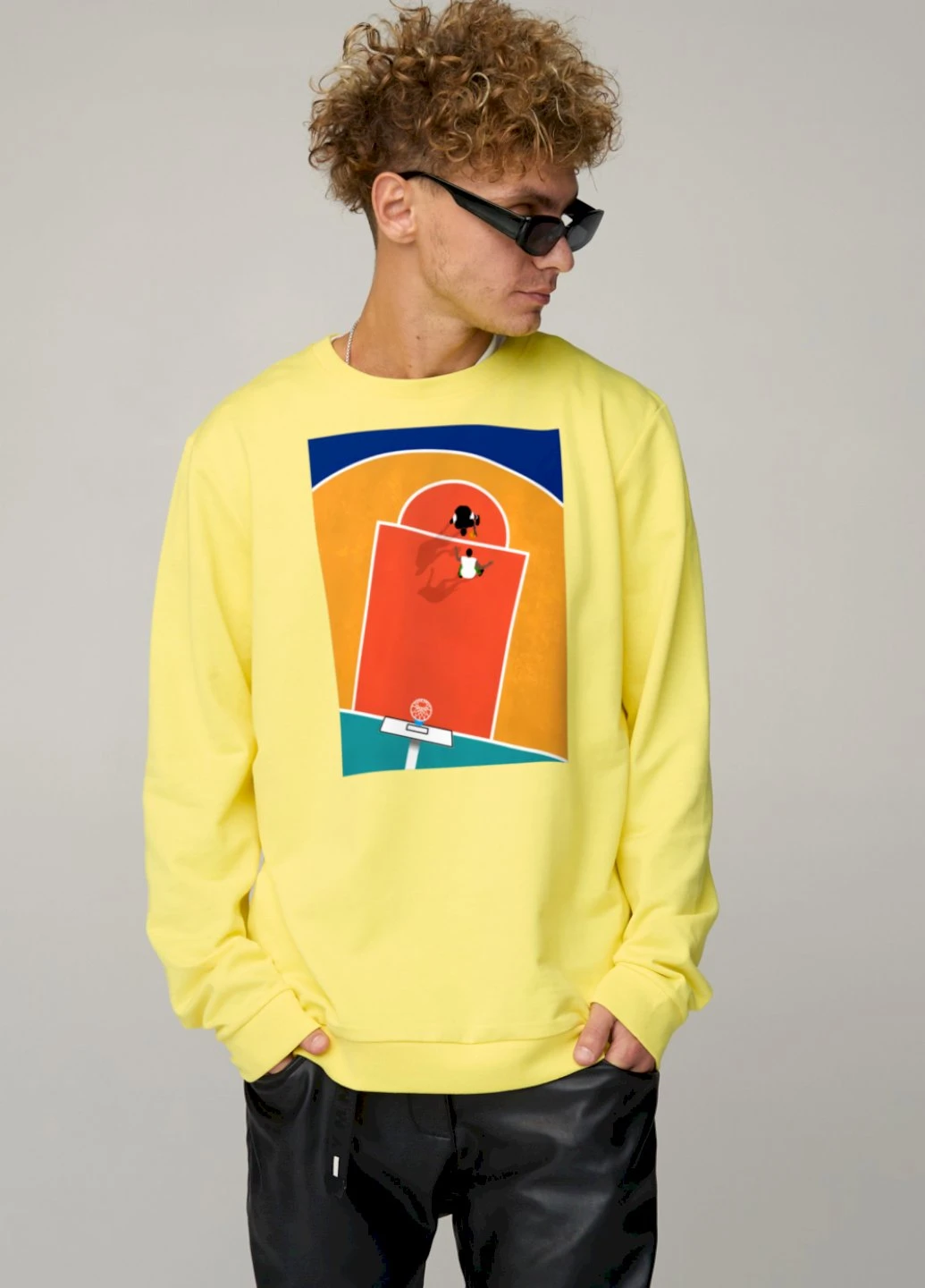 Жовтий свитшот мужской oversize /no flis/ YAPPI малюнок (254557788)