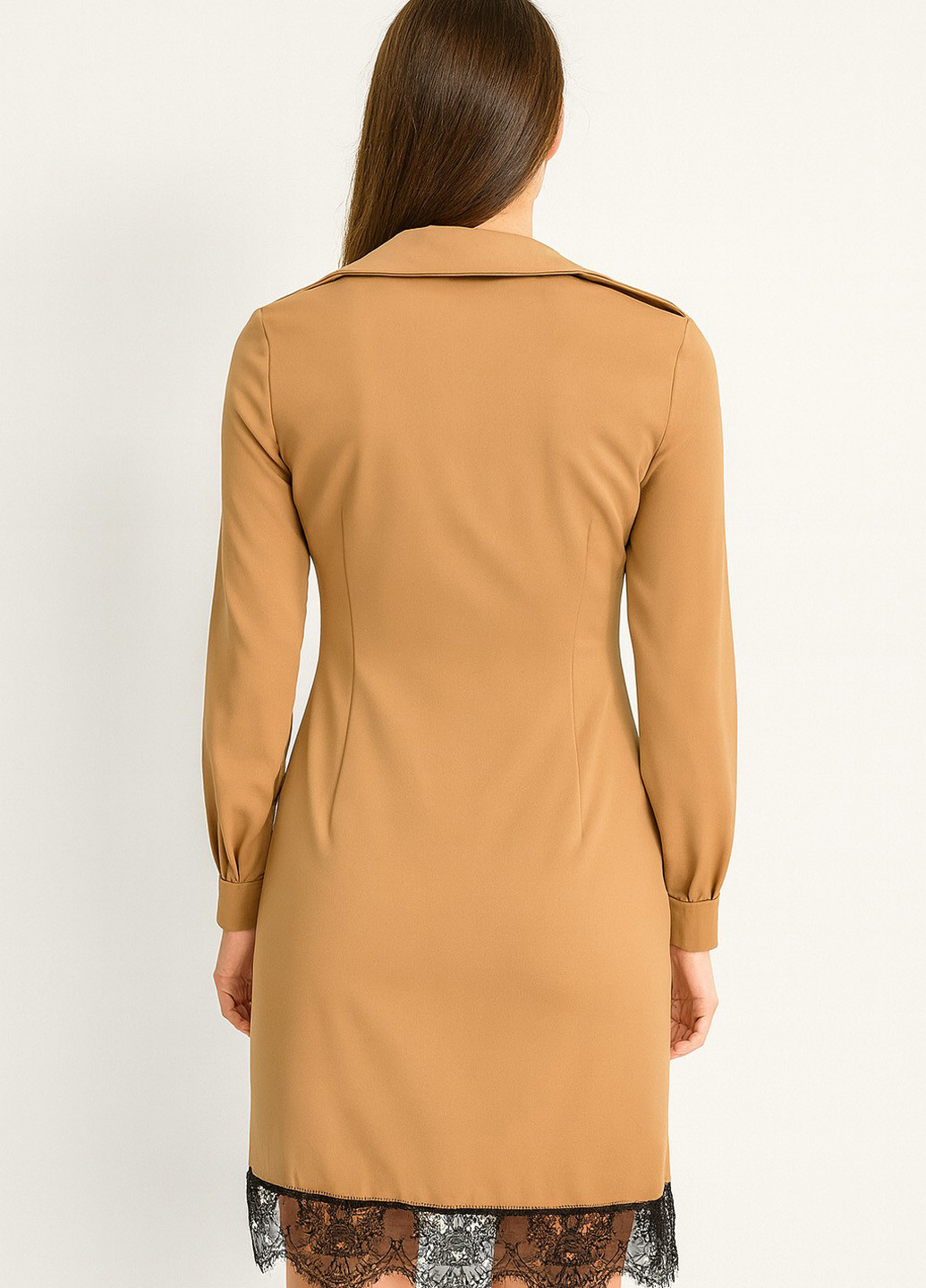 Світло-коричнева кежуал сукня Sassofono однотонна