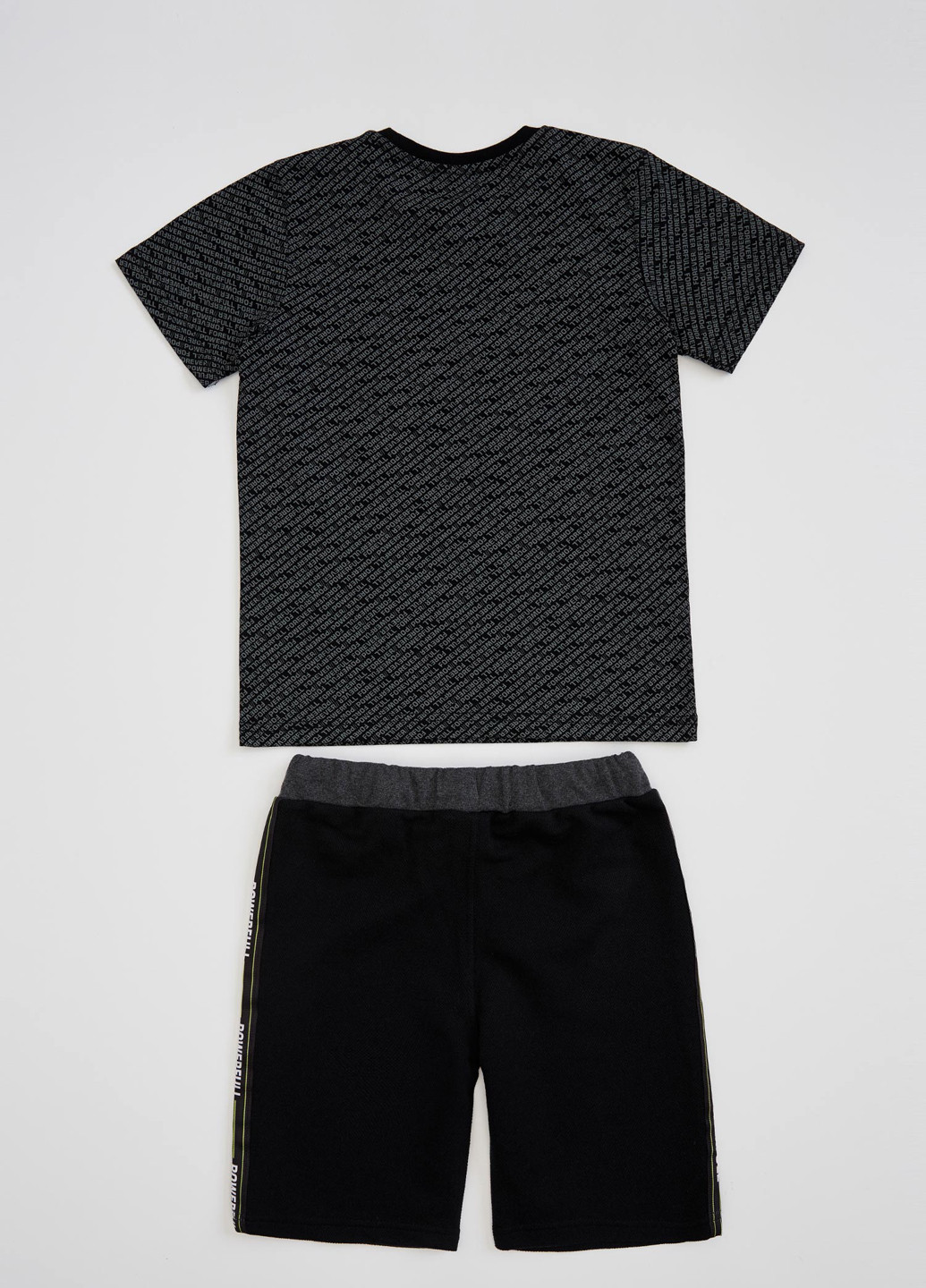 Чорний літній комплект(футболка, шоти) DeFacto