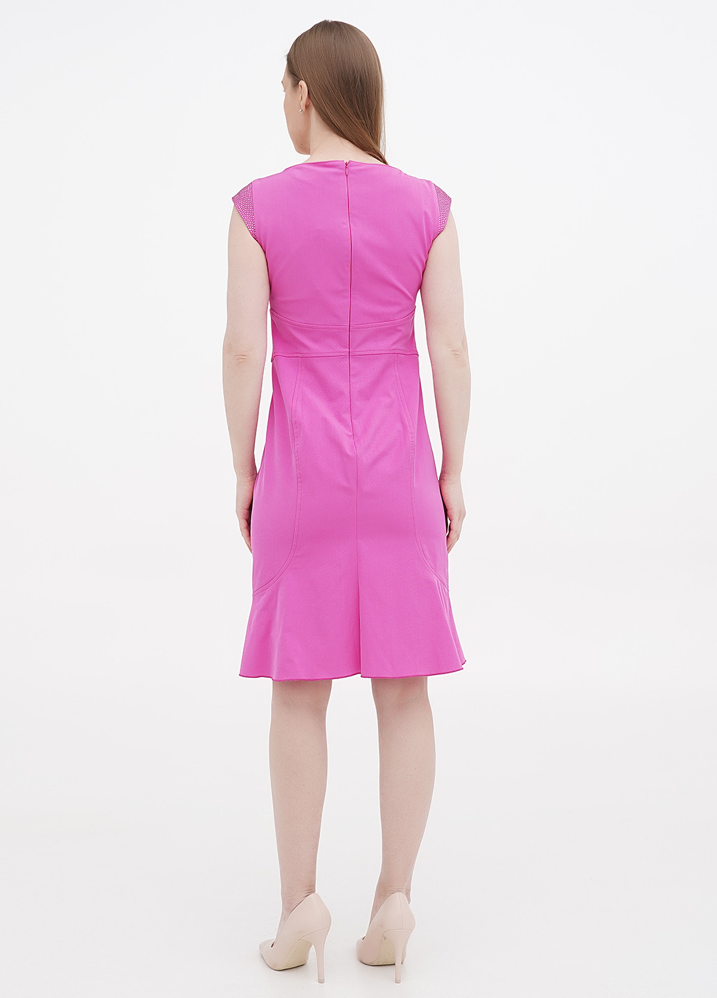 Рожева кежуал сукня футляр VDP однотонна
