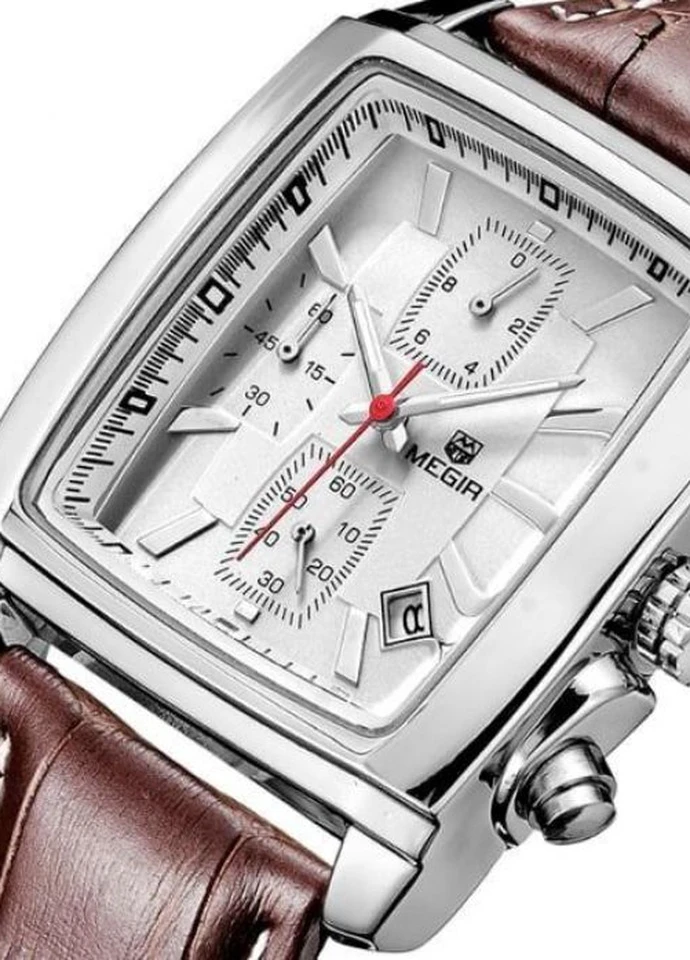 Мужские Часы 2028 Verona White кварцевые классические Megir (226691409)