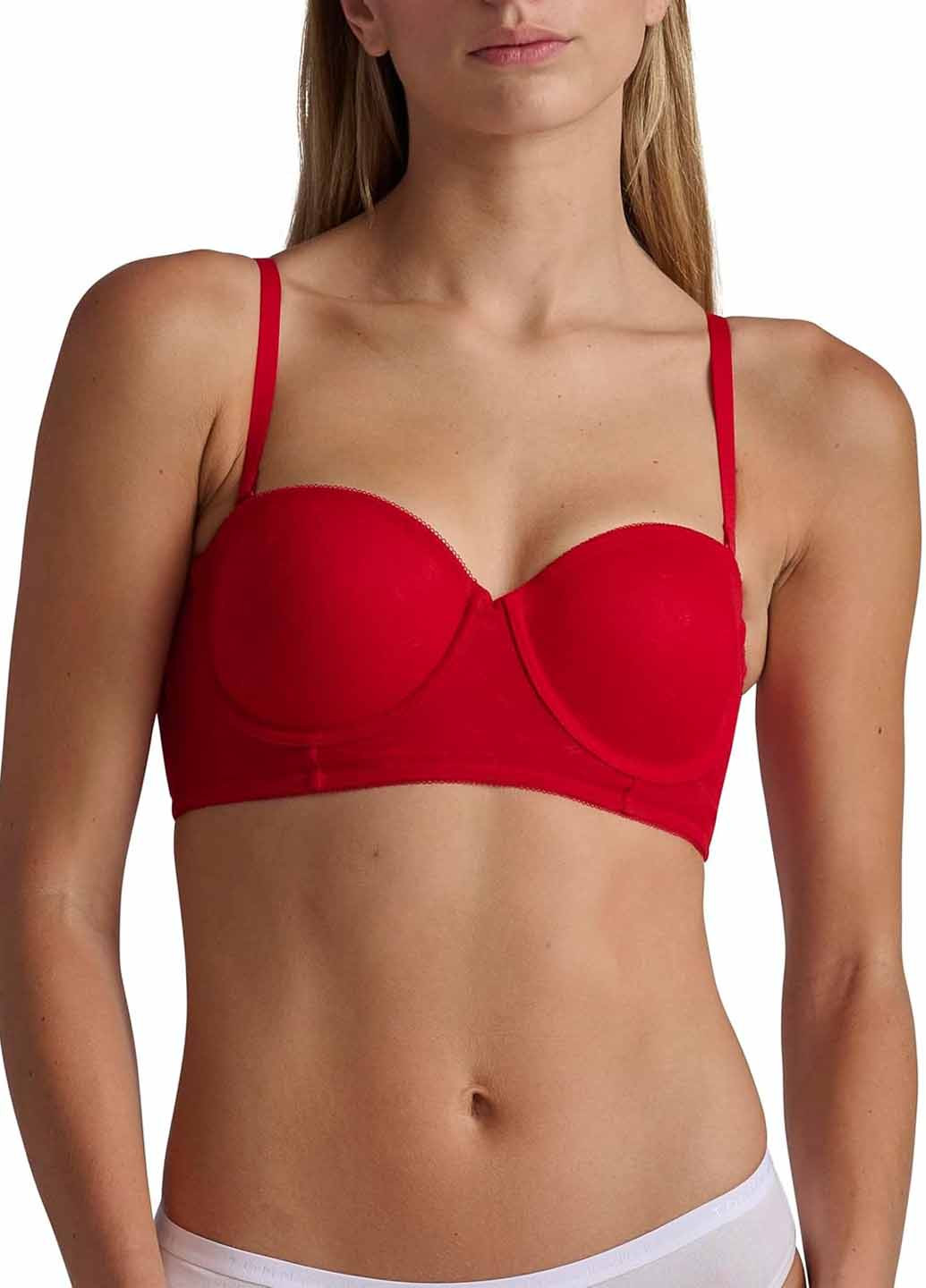 Червоний балконет бюстгальтер Tommy Hilfiger з кісточками нейлон