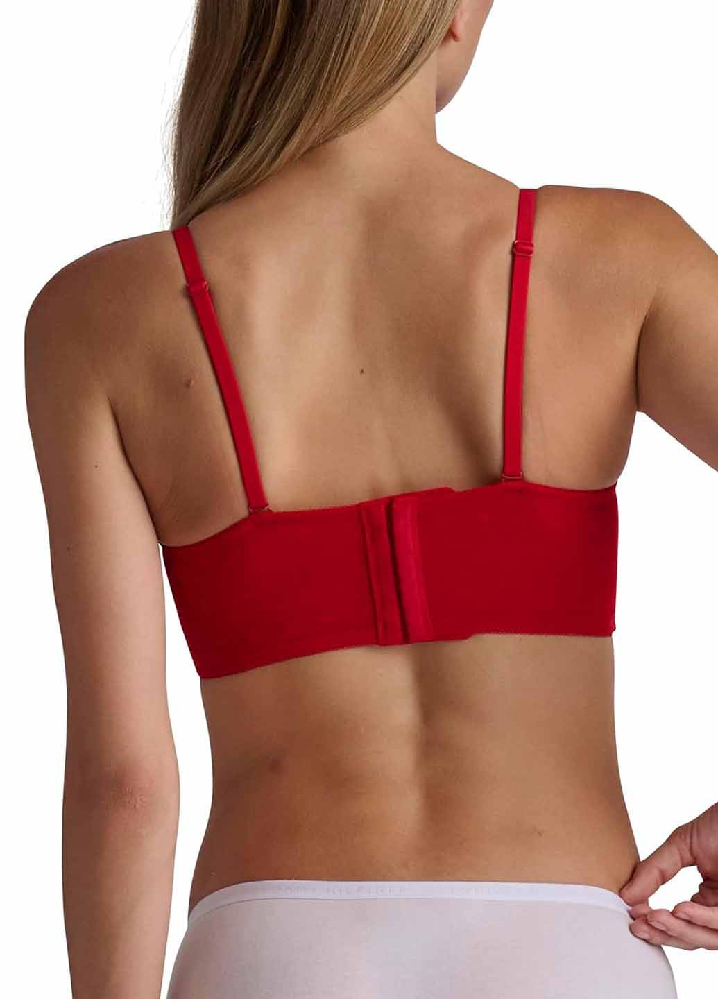 Червоний балконет бюстгальтер Tommy Hilfiger з кісточками нейлон