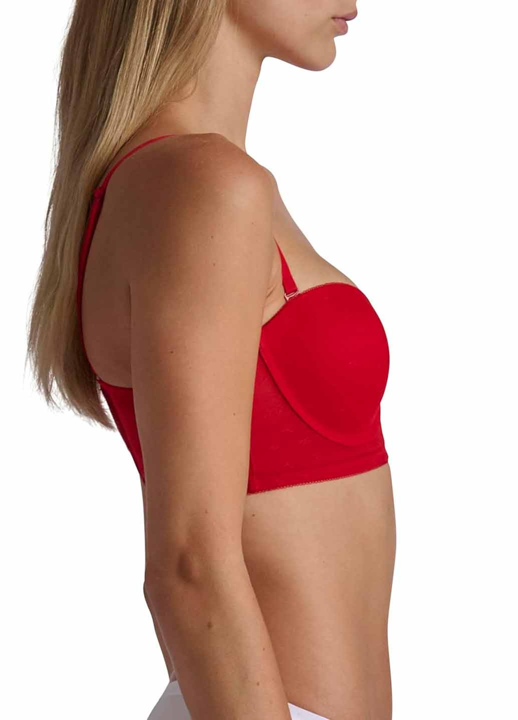 Червоний балконет бюстгальтер Tommy Hilfiger з кісточками нейлон