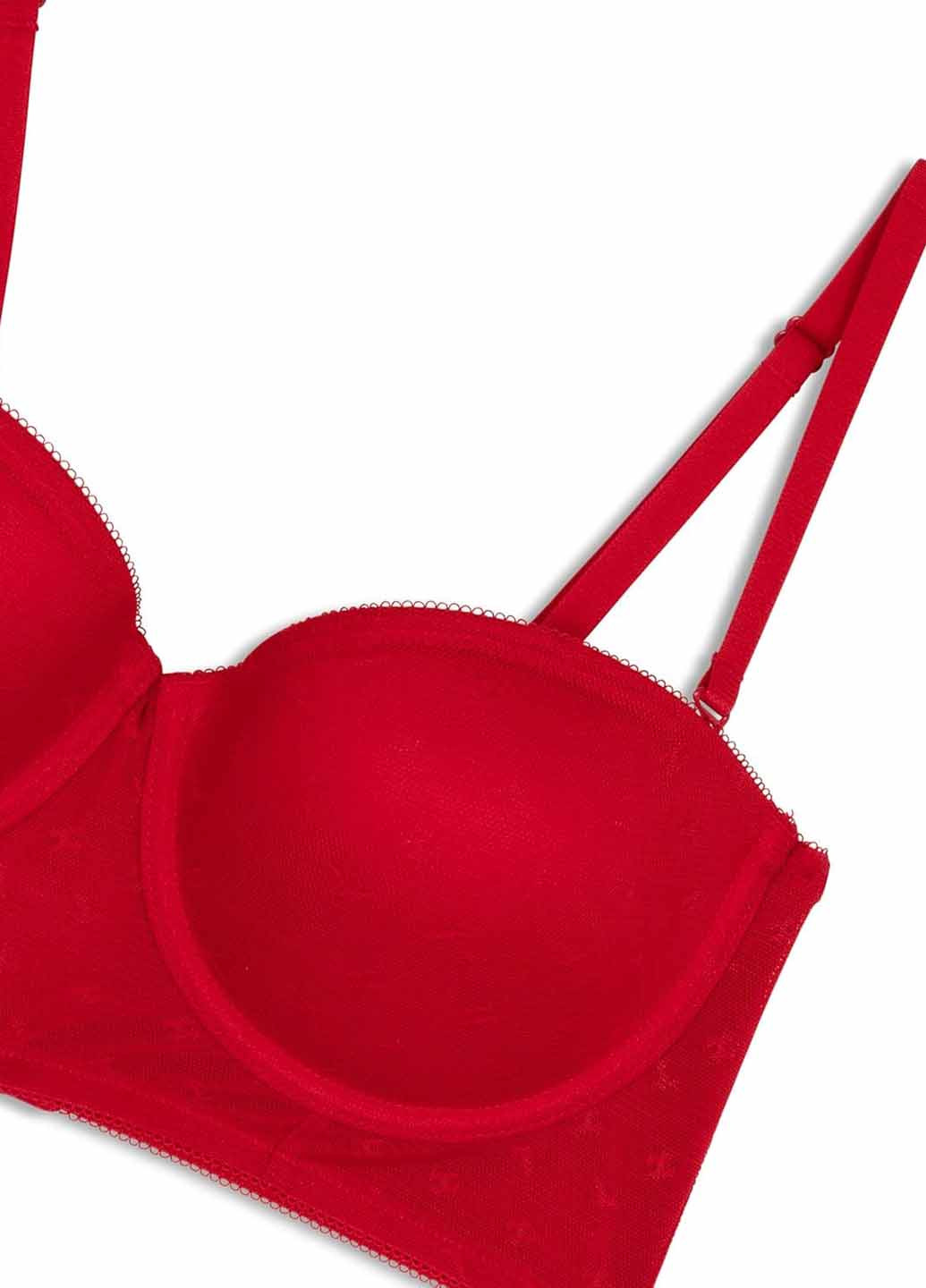 Червоний балконет бюстгальтер Tommy Hilfiger з кісточками нейлон