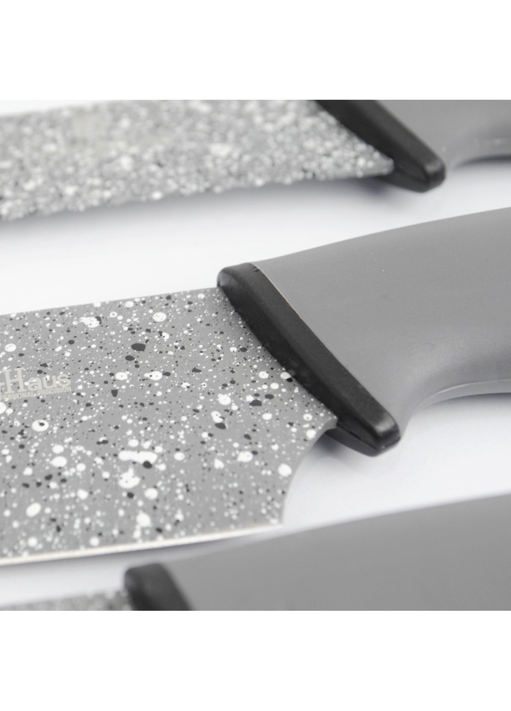 Набір ножів Granit Diamond Line gray 8 предметів Berlinger Haus сірий, нержавіюча сталь