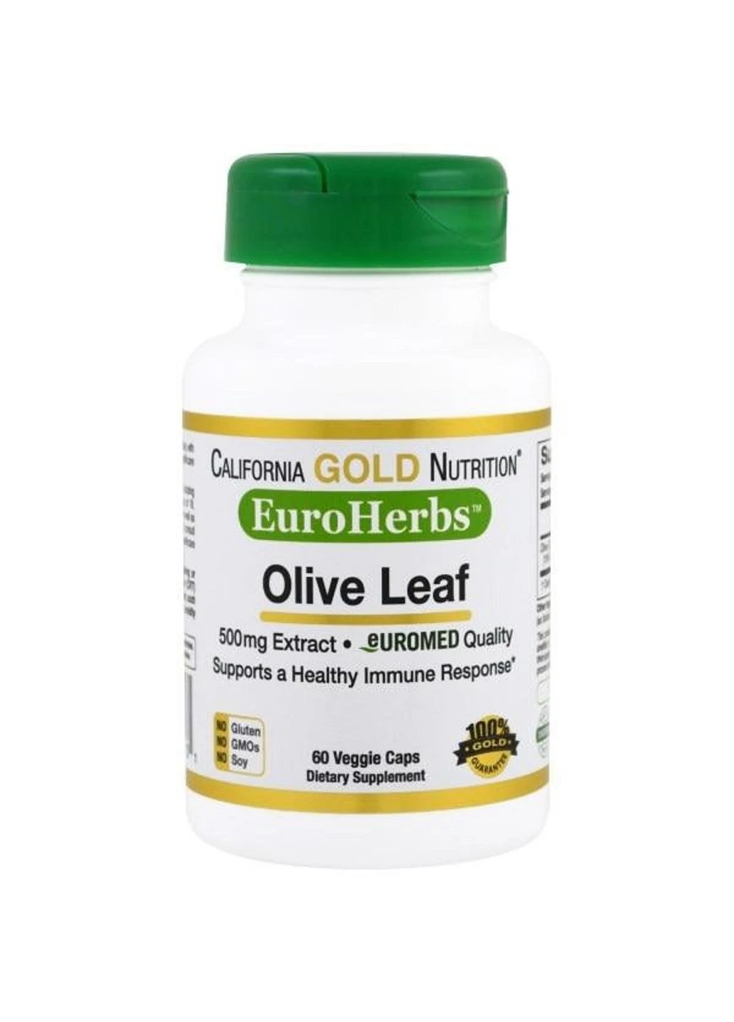 Екстракт Оливкового листя, Olive Leaves,, 500 мг, 60 капсул California Gold Nutrition (255410102)