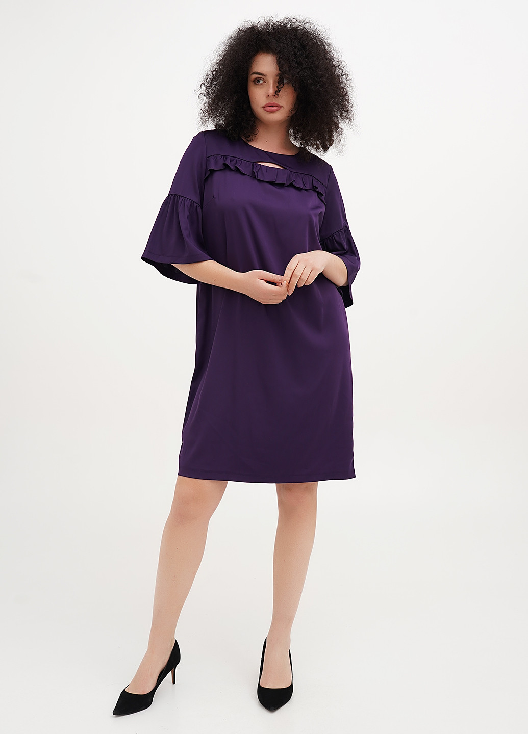 Темно-фіолетова кежуал сукня Imperial однотонна
