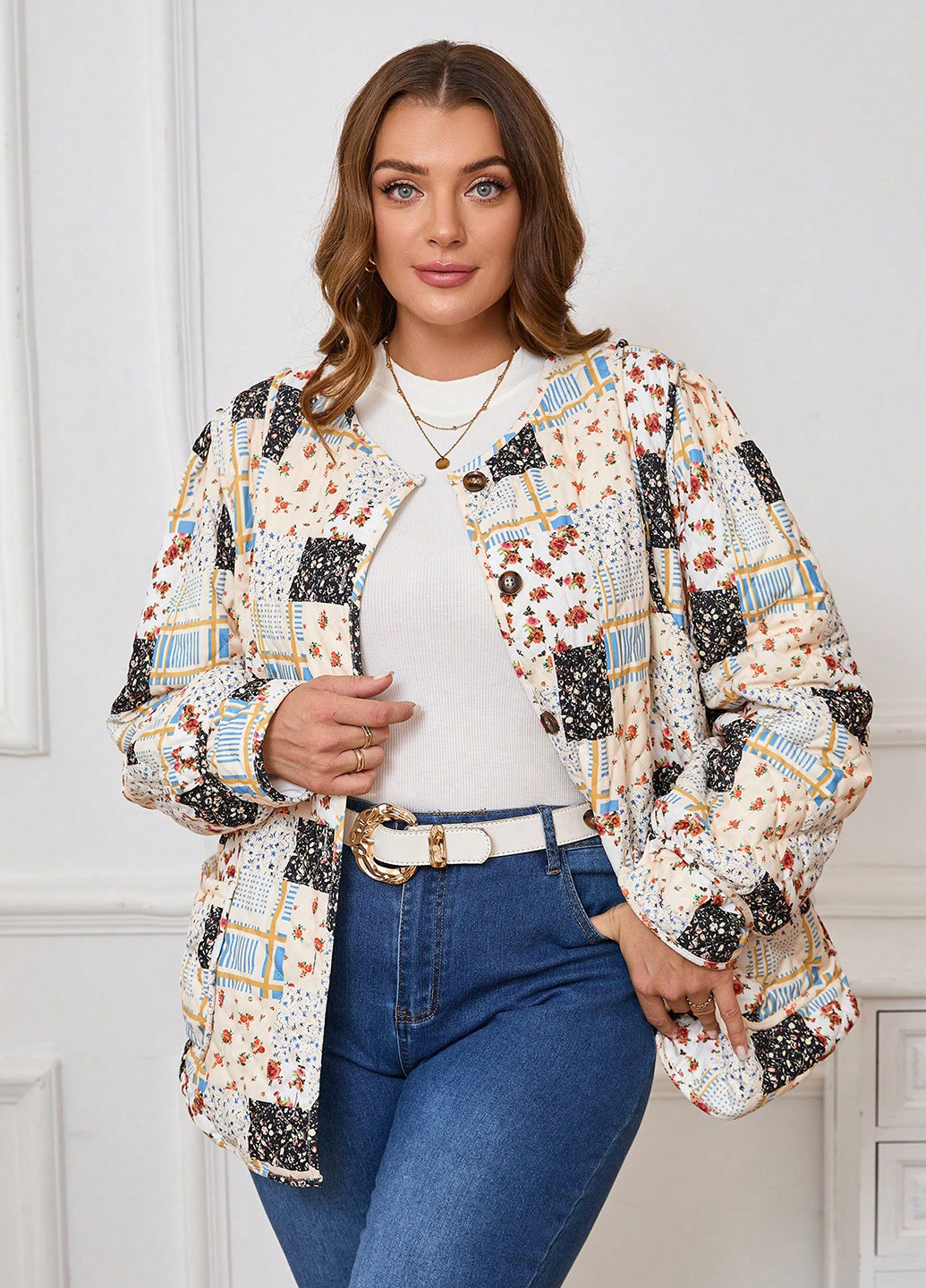 Комбинированная летняя куртка SHEIN