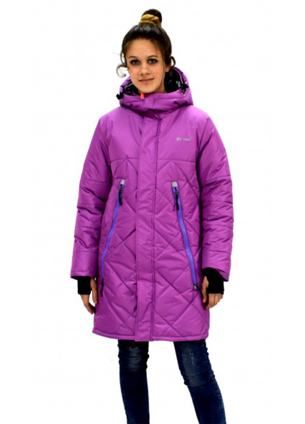 Светло-фиолетовое зимнее Зимнее пальто из мембранной ткани Be easy
