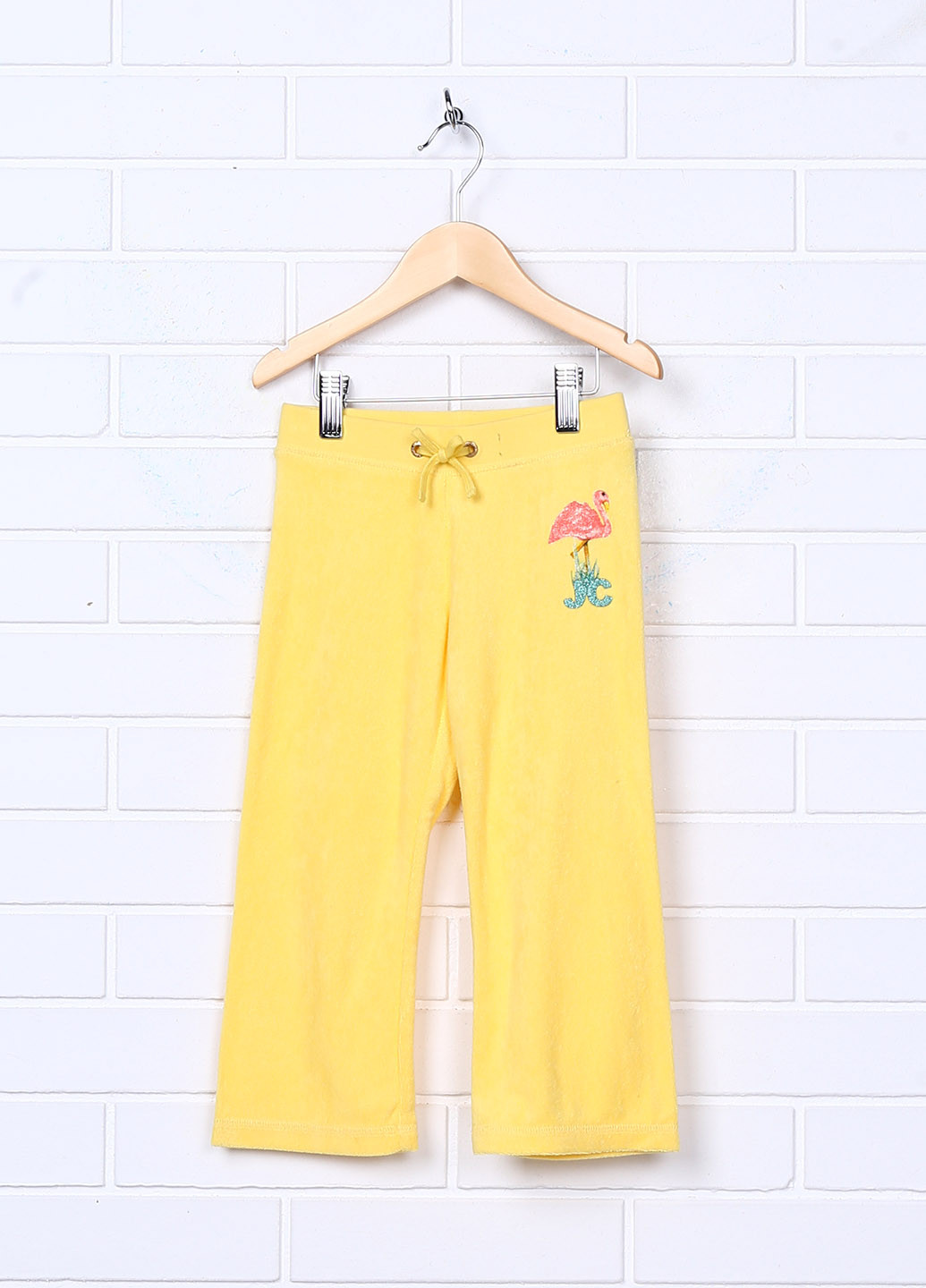 Желтые кэжуал демисезонные со средней талией брюки Juicy Couture