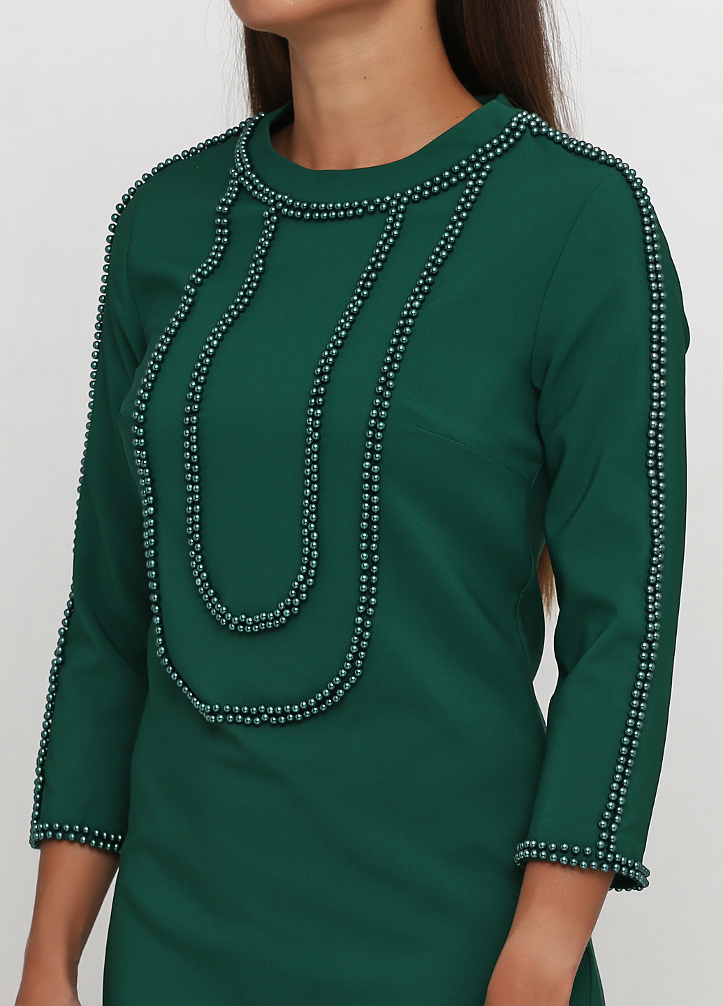 Зелена кежуал сукня футляр Sassofono Club однотонна