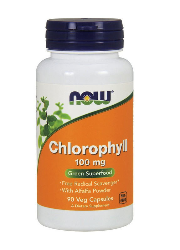 Хлорофіл Chlorophyll 100 mg 90 veg caps Now (255170460)