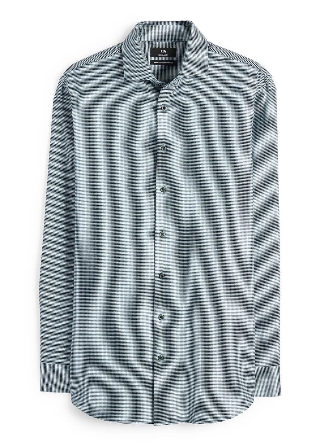 Голубой классическая, кэжуал рубашка с абстрактным узором C&A