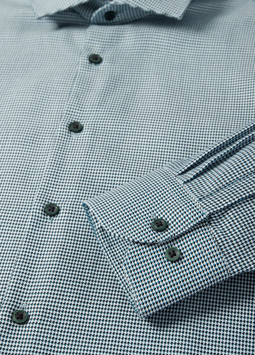 Голубой классическая, кэжуал рубашка с абстрактным узором C&A