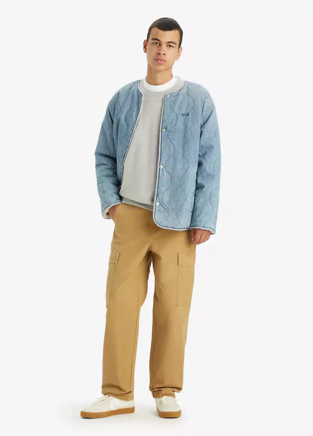 Бежевые кэжуал демисезонные карго брюки Levi's