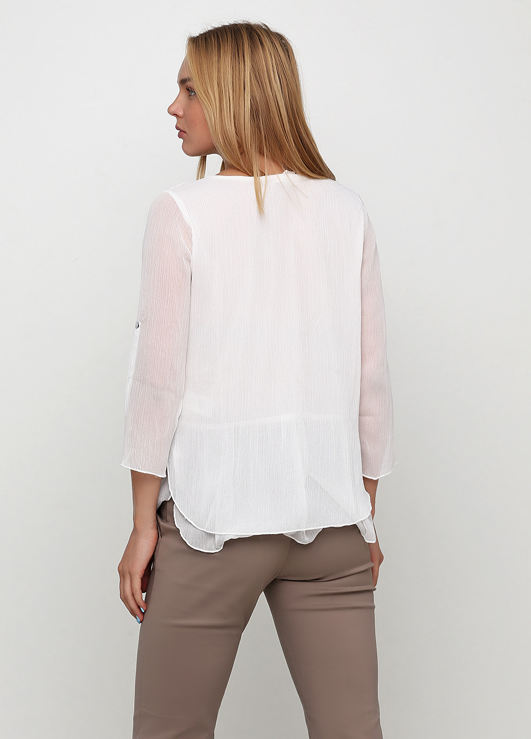 Белая демисезонная блуза Linea Tesini