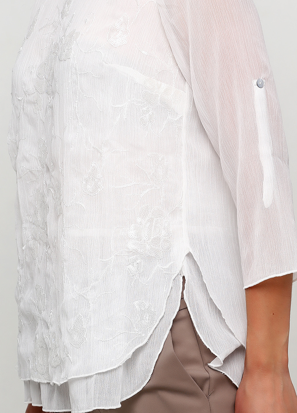 Белая демисезонная блуза Linea Tesini