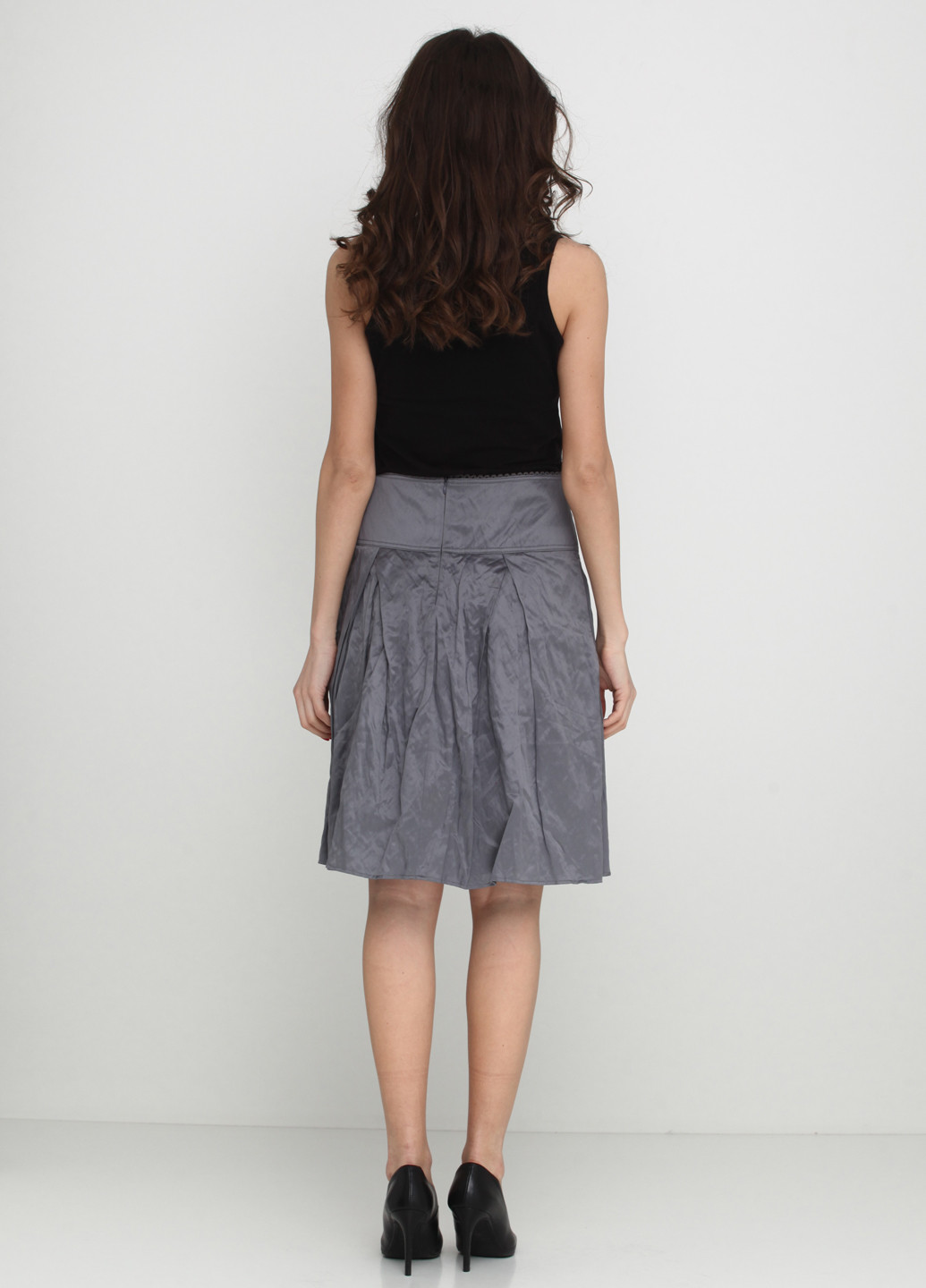 Темно-серая кэжуал однотонная юбка Stefanie L мини