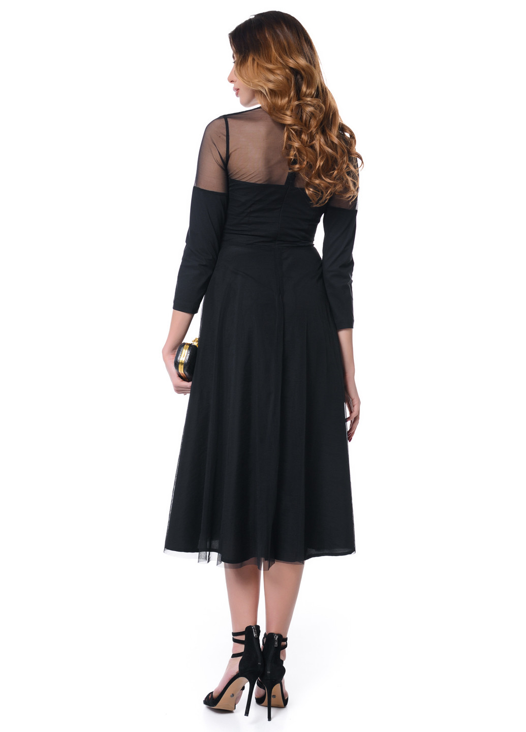 Черное кэжуал платье Arefeva однотонное