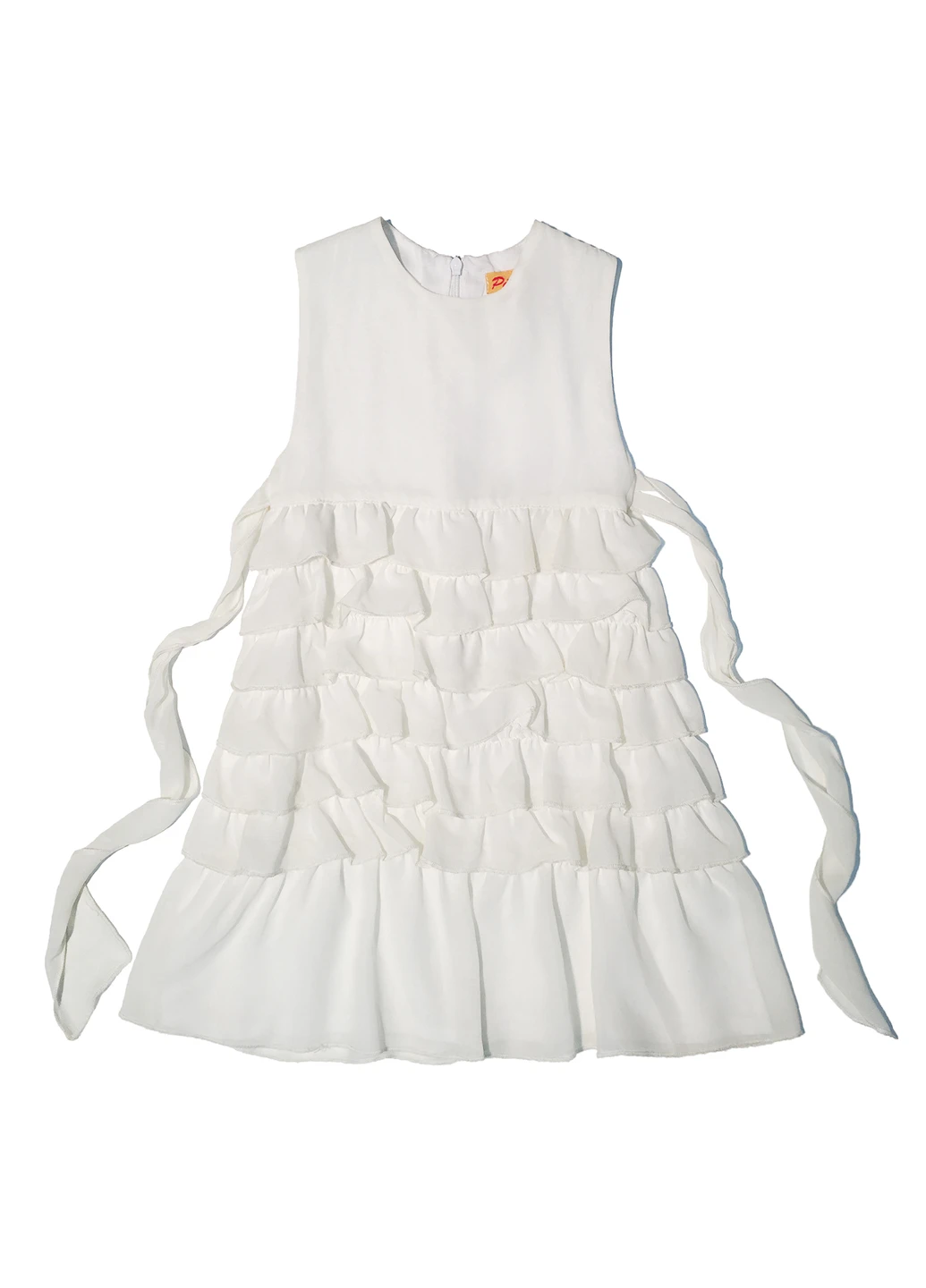 Белое платье шифон рюшка Piccolo L (224984022)