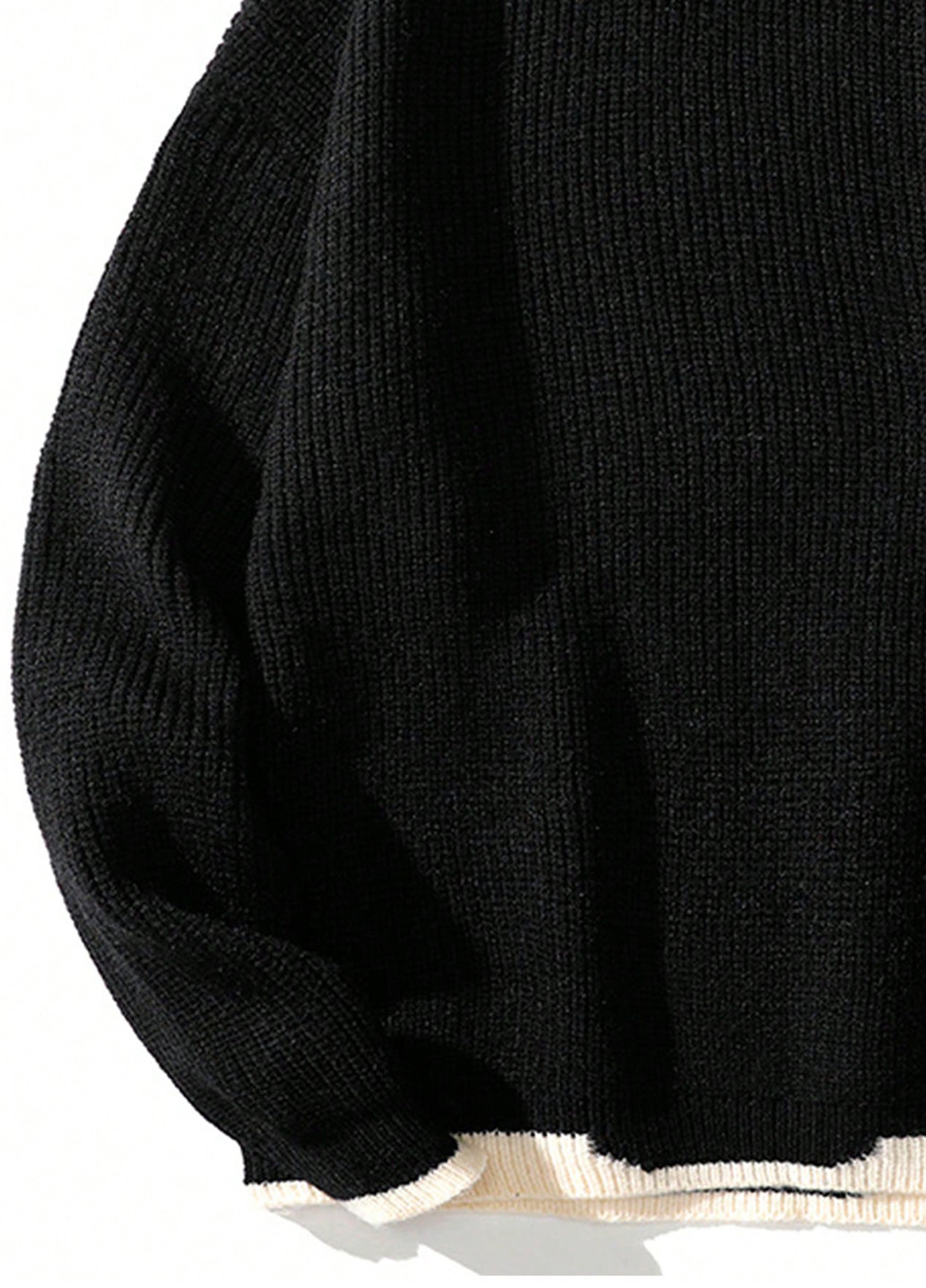 Чорний зимовий джемпер джемпер SHEIN