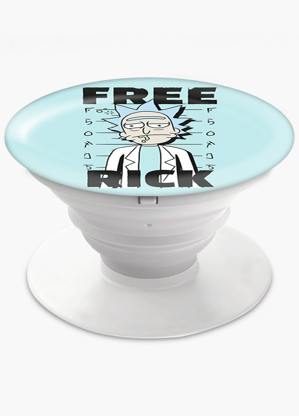 Попсокет (Popsockets) держатель для смартфона Рик и Морти (Rick and Morty) (8754-1237) Черный MobiPrint (216748545)