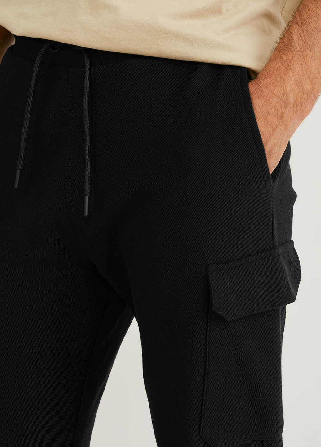 Черные кэжуал демисезонные джоггеры брюки C&A