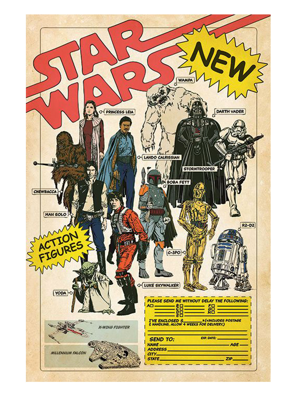 Постер Star Wars - Action Figures Pyramid (222966735)
