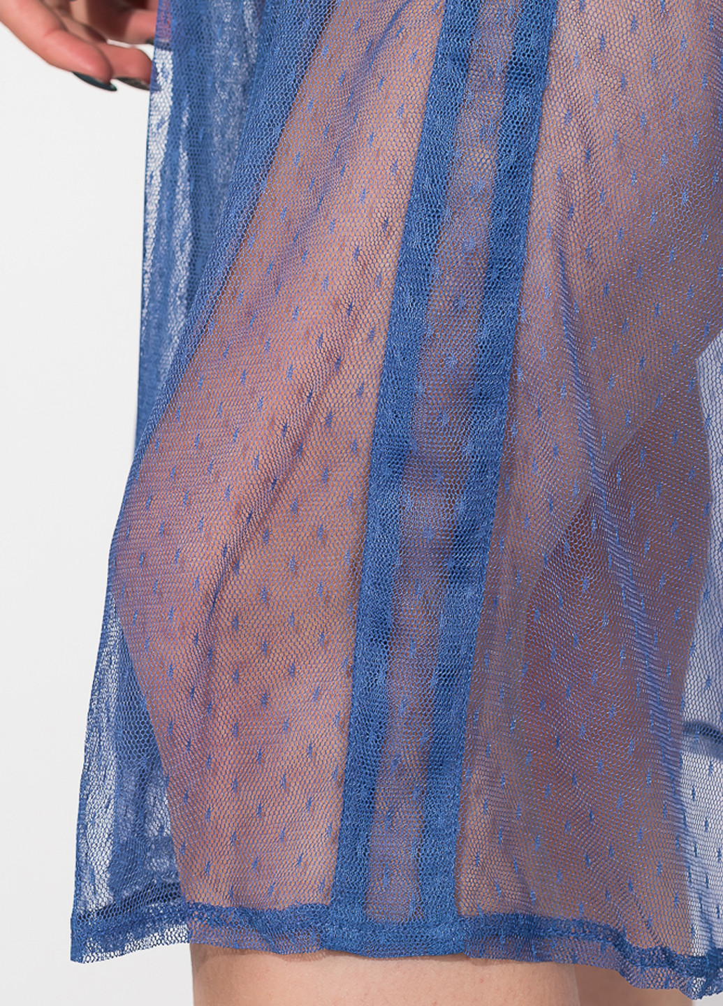 Синее кэжуал платье а-силуэт Kamomile однотонное