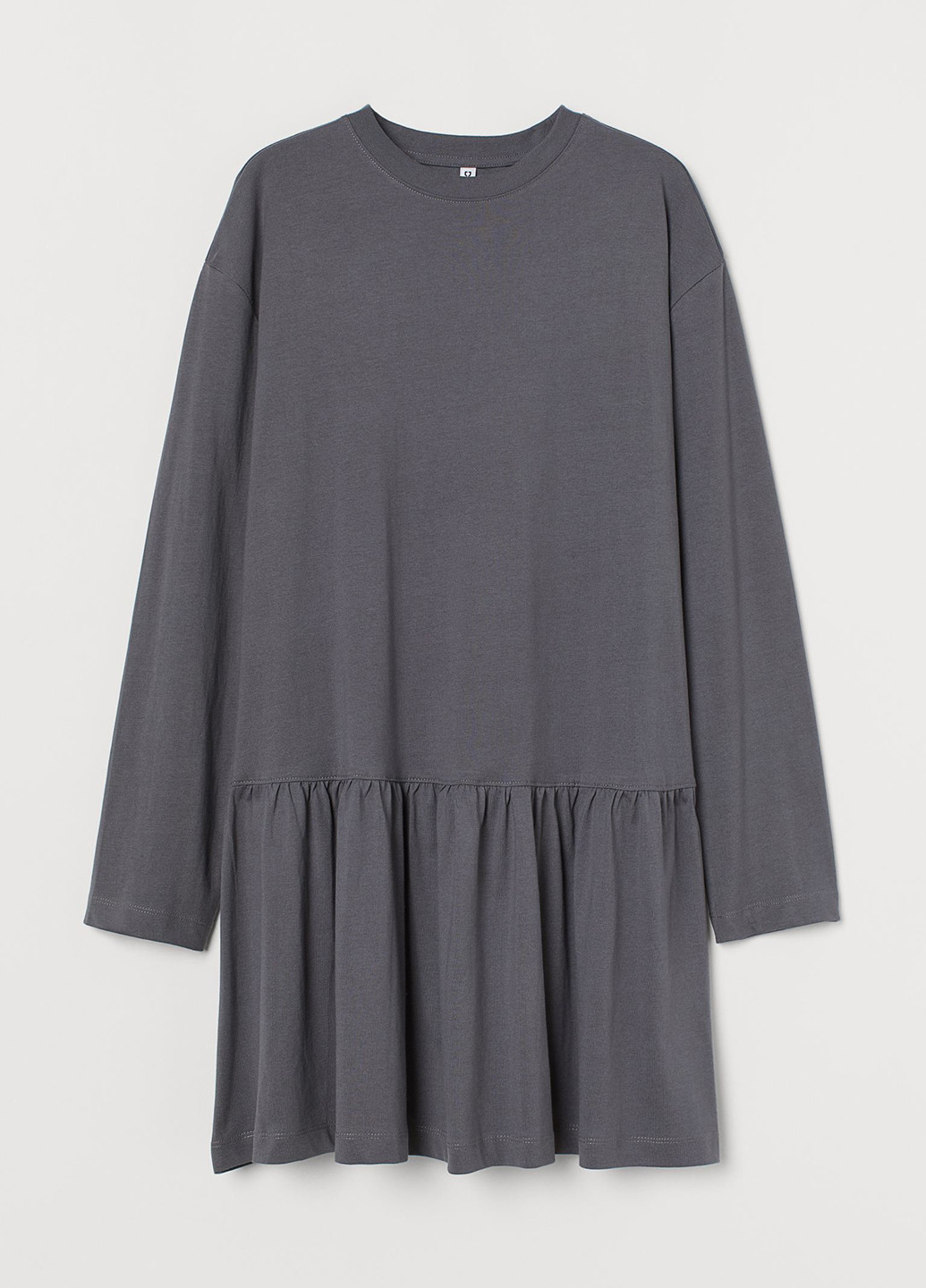 Темно-серое кэжуал платье а-силуэт H&M+ однотонное