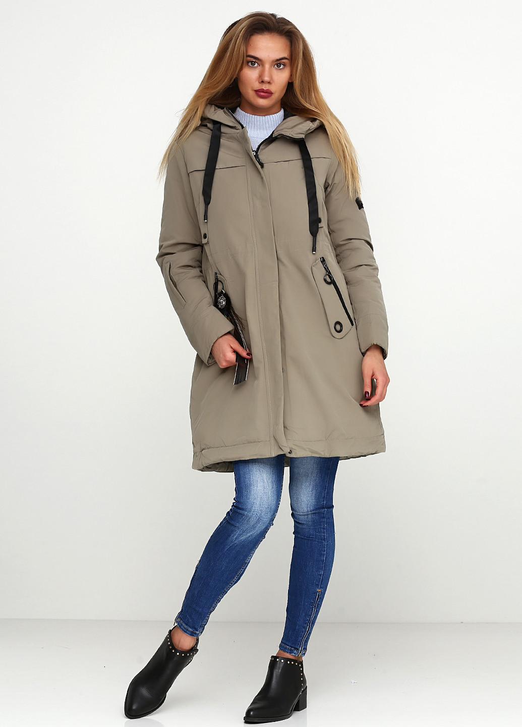 Бежева демісезонна куртка Grace