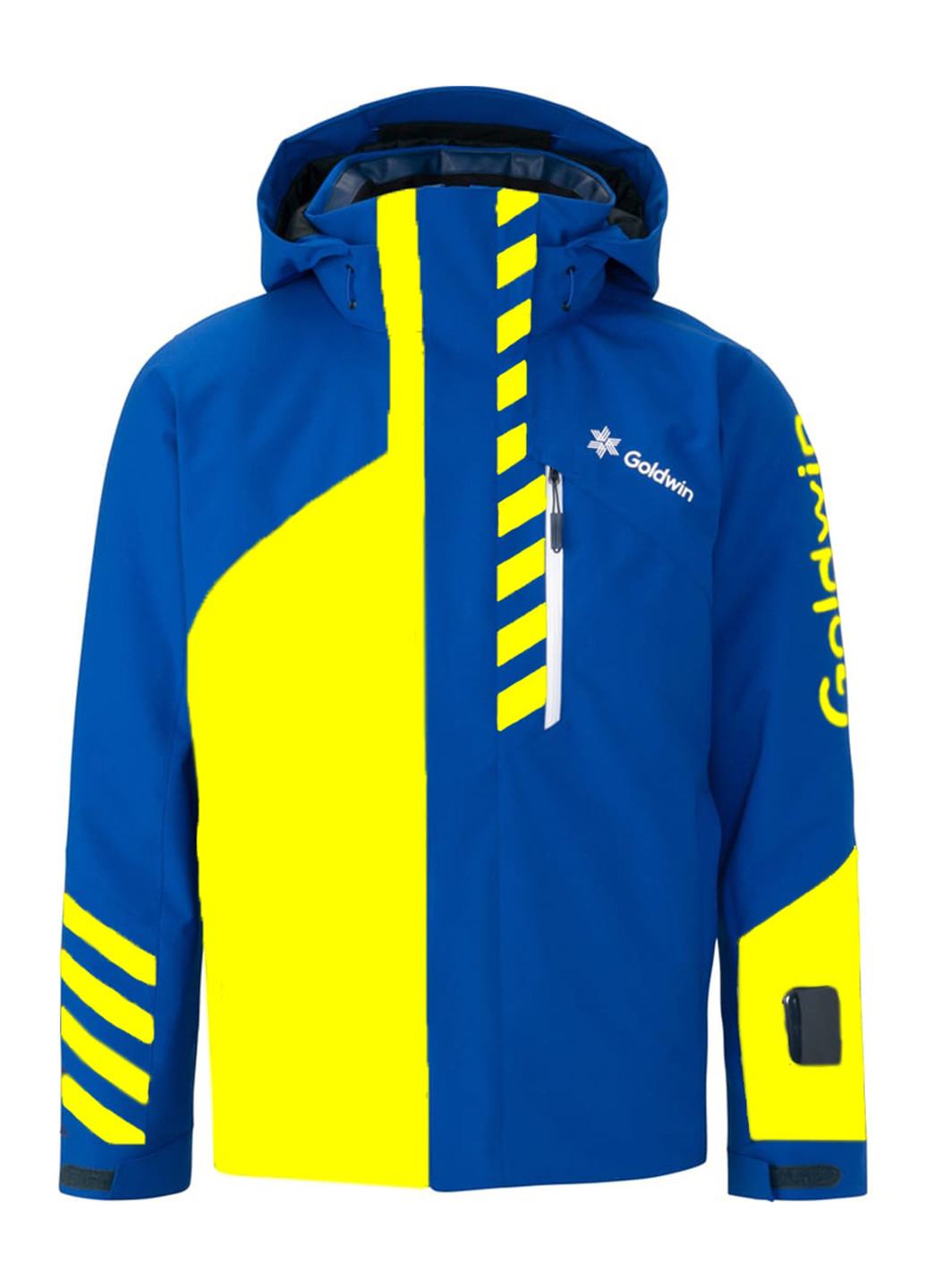 Сине-желтая зимняя куртка лыжная Goldwin