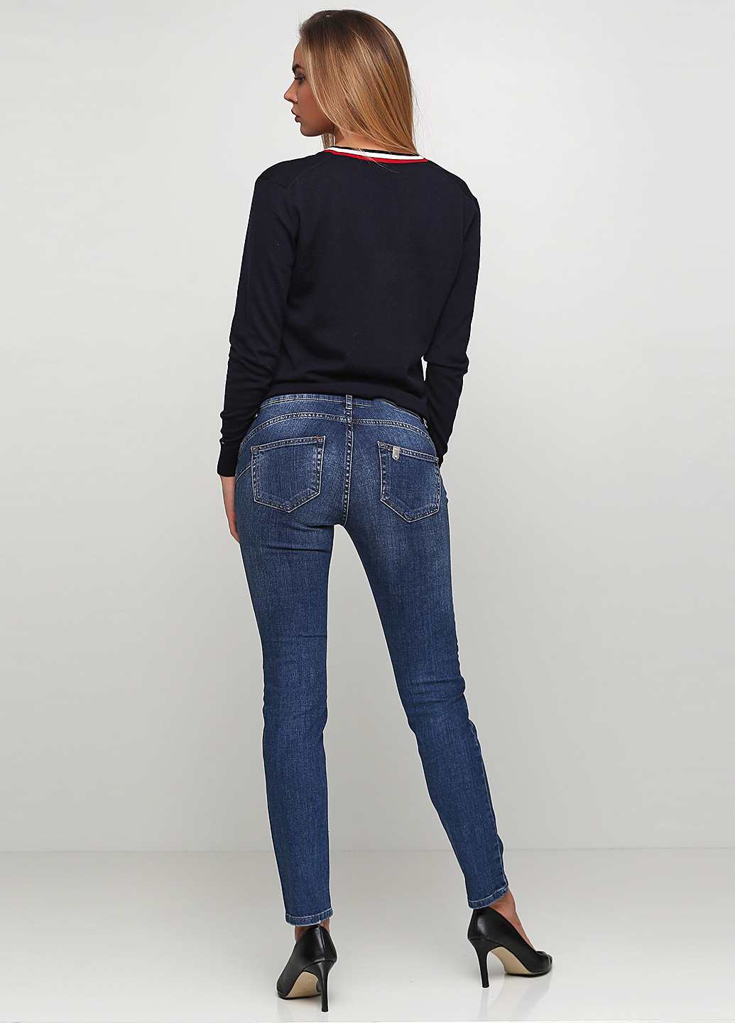 Синие демисезонные скинни джинсы Liu-Jo