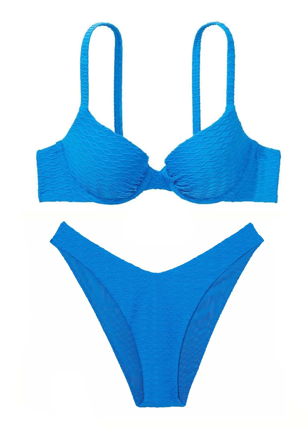 Синій літній купальник (ліф, трусики) роздільний, бікіні Victoria's Secret