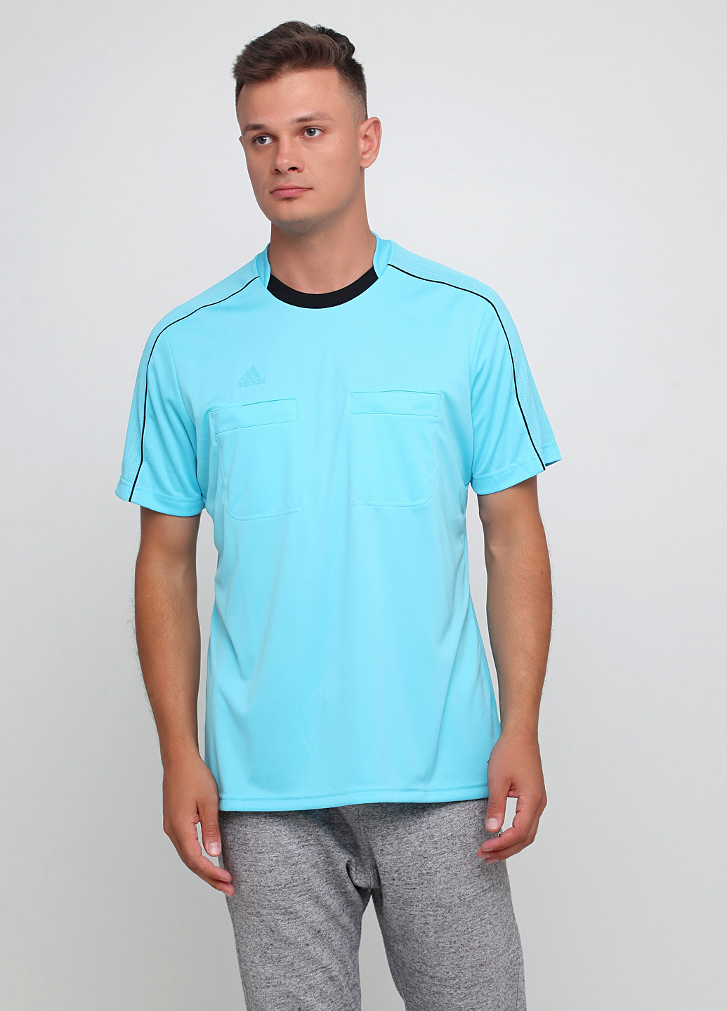 Блакитна футболка adidas Referee 16 Short Sleeve Jersey